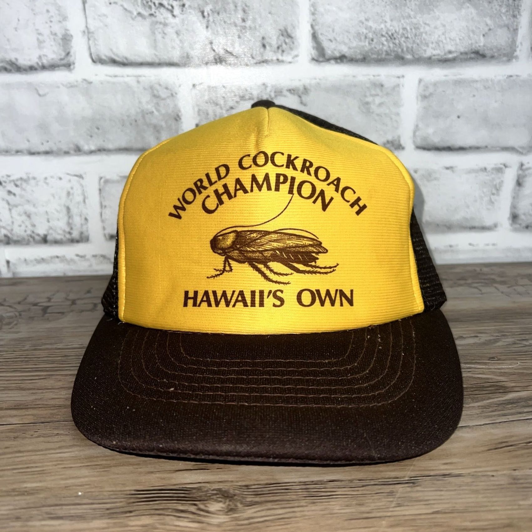Vintage VTG World Cockroach Champion Brown Snapback Hat One Size Men Size ONE SIZE - 2 Thumbnail
