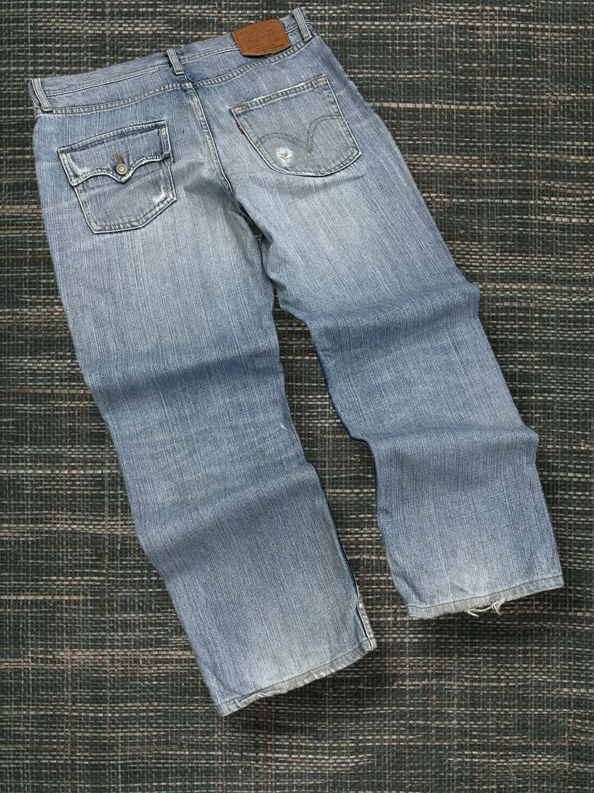 Levi's Vintage Clothing Vintage 90s Og Designer Levis 533 Original Distressed Denim Size US 35 - 9 Thumbnail