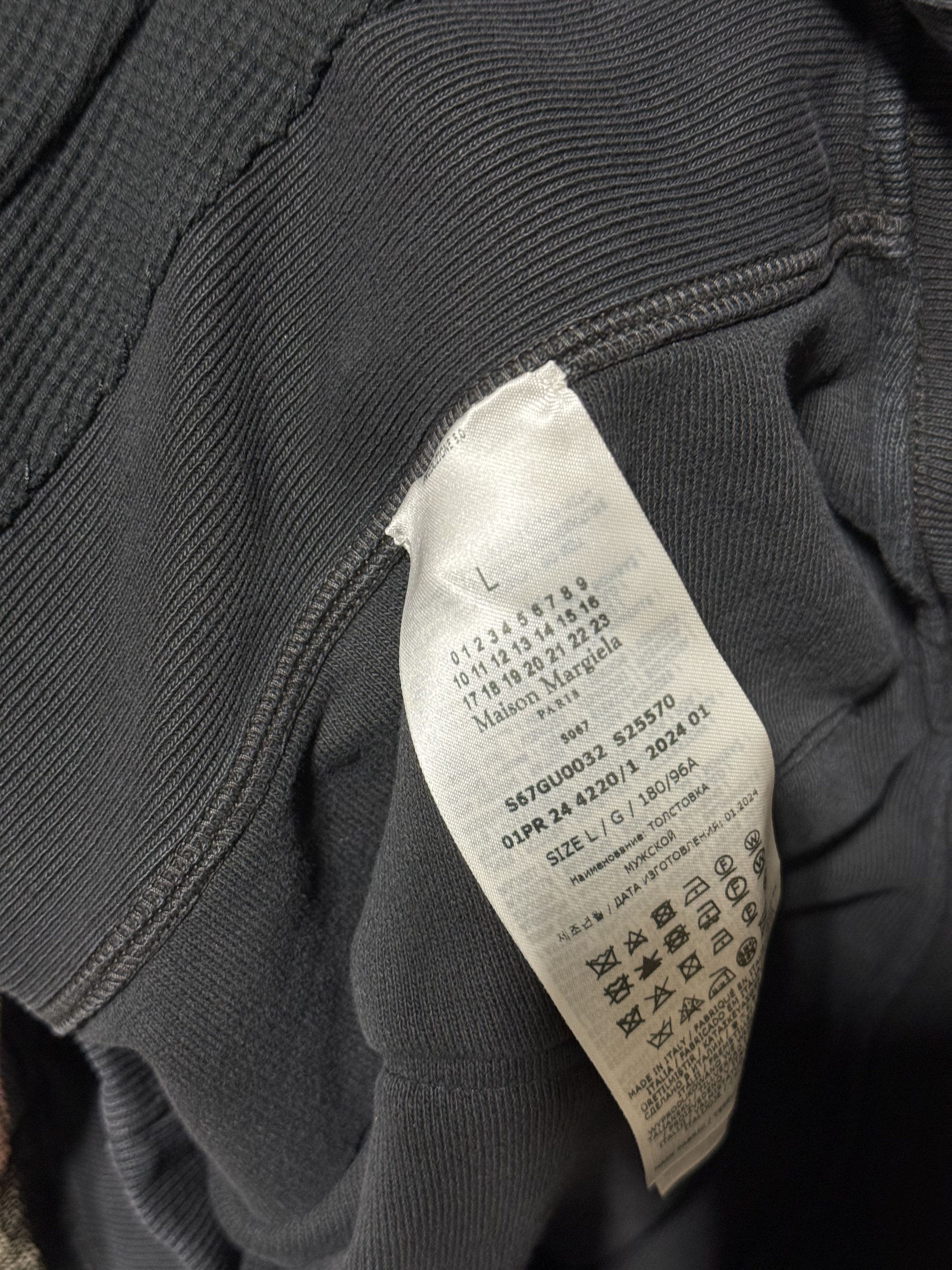 Maison Margiela Maison Margiela Distressed Paneled Top 'Charcoal' Size US L / EU 52-54 / 3 - 3 Thumbnail