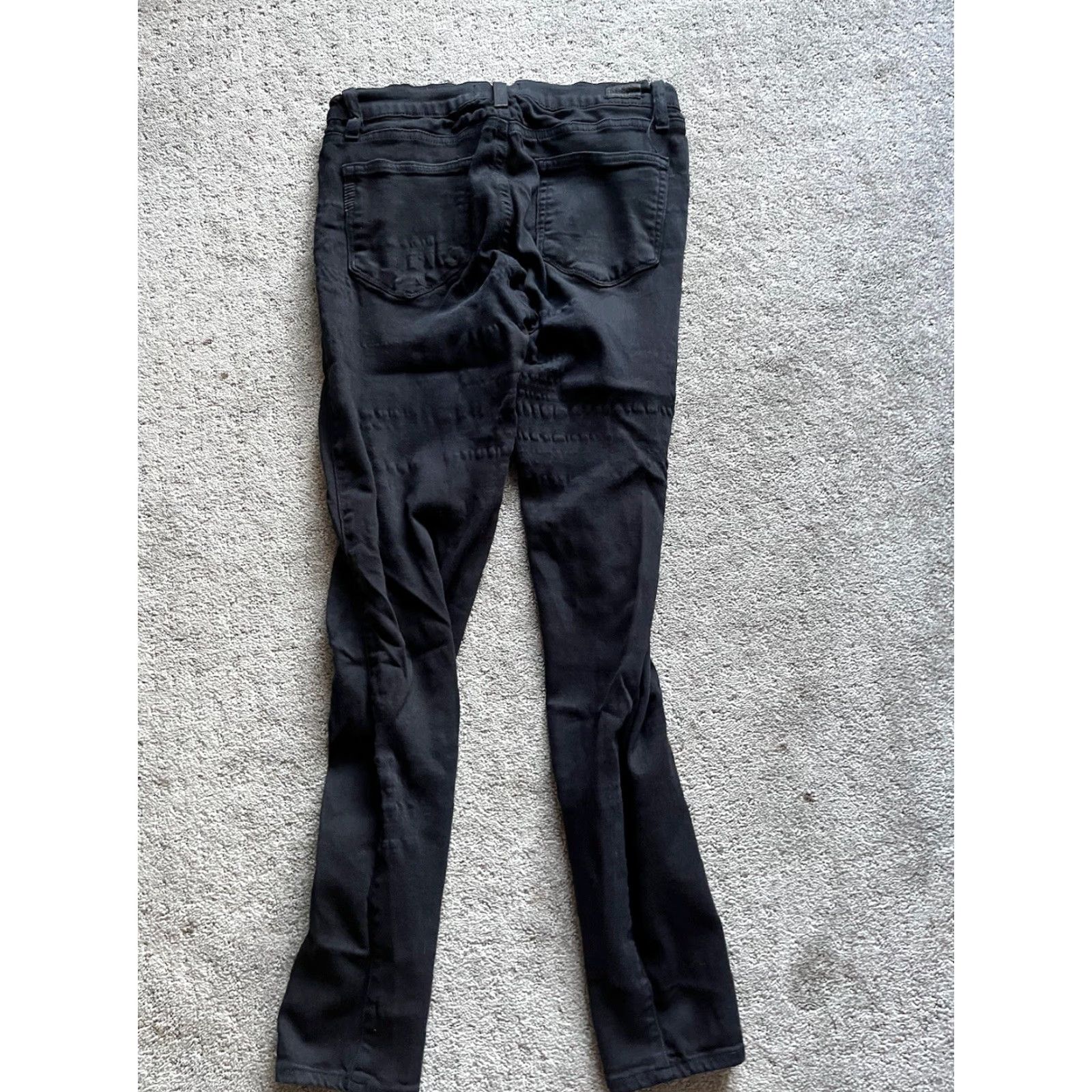 Paige PAIGE VERDUGO ULTRA SKINNY Mid-Rise Jeans in Black Distressed Size 31 Inseam 29” Women's Jeans Size 24" / US 00 / IT 34 - 3 Thumbnail