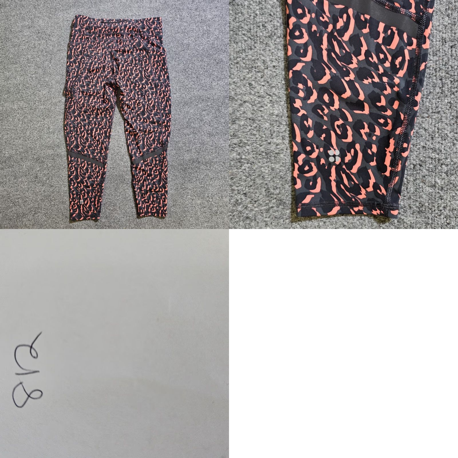 Sweaty Betty VINTAGE Sweaty Betty Leggings Women XL Black Pink Zero Gravity 7/8 Length Workout Casual Size 40" / US 18 - 8 Thumbnail