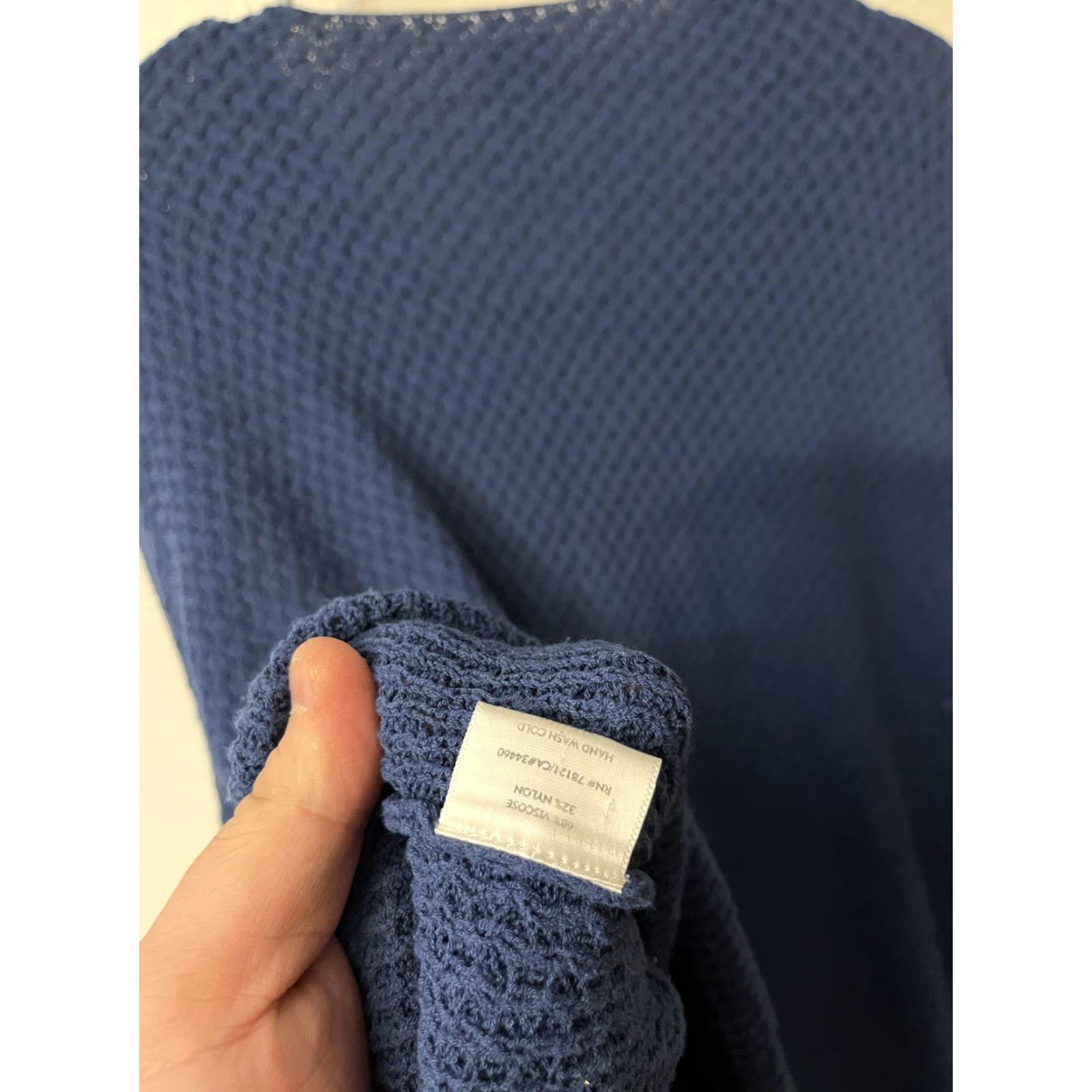 Eileen Fisher VINTAGE Eileen Fisher Pullover Sweater Women Blue L Knit Viscose Nylon Blend Round Neck Long Sleeve Casual Womens Size L / US 10 / IT 46 - 4 Thumbnail