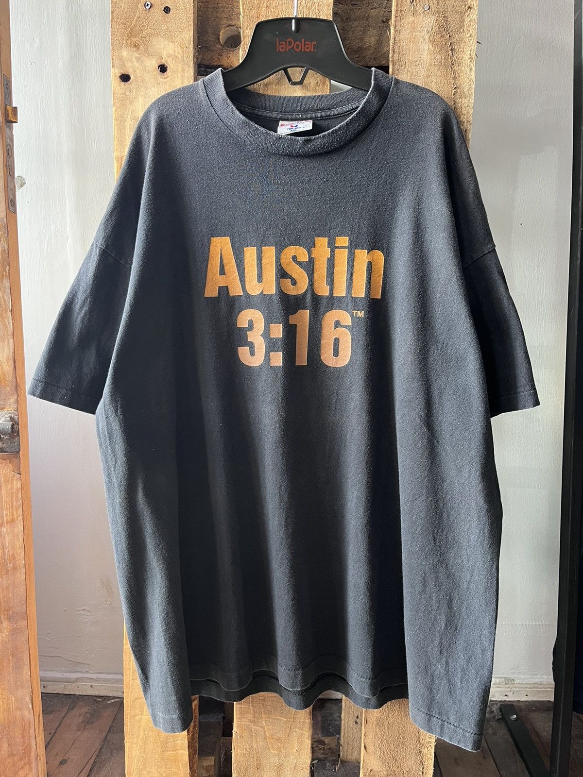 image of Tee Jays x Vintage Stone Cold Brewery Austin 3:16 Vintage Singlestitch in Black, Men's (Size 2XL)