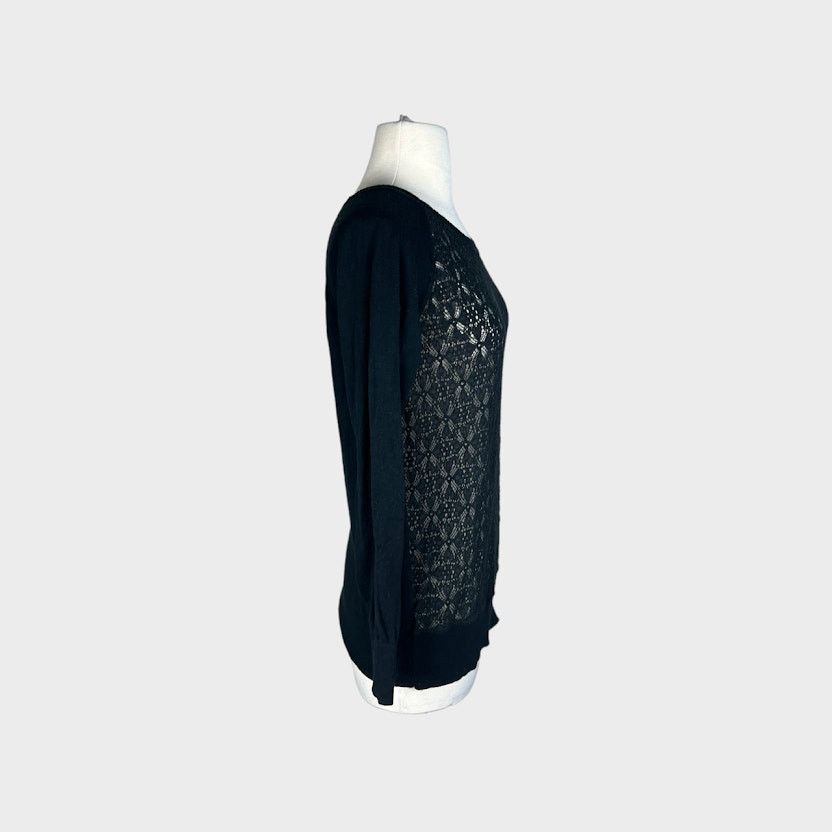 Target Basics Mossimo Supply Co | Women's Lace Front Sweater | Large Size L / US 10 / IT 46 - 3 Thumbnail