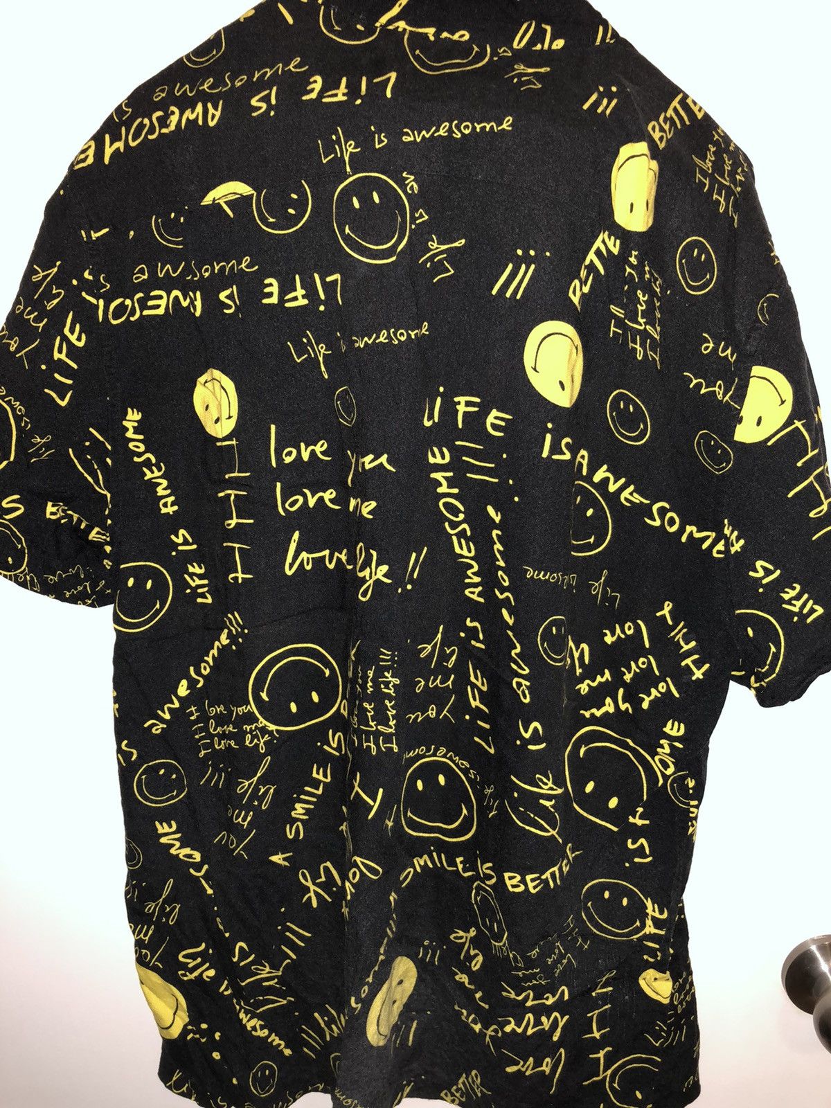 Desigual Black Smiley Shirt Size US M / EU 48-50 / 2 - 2 Thumbnail