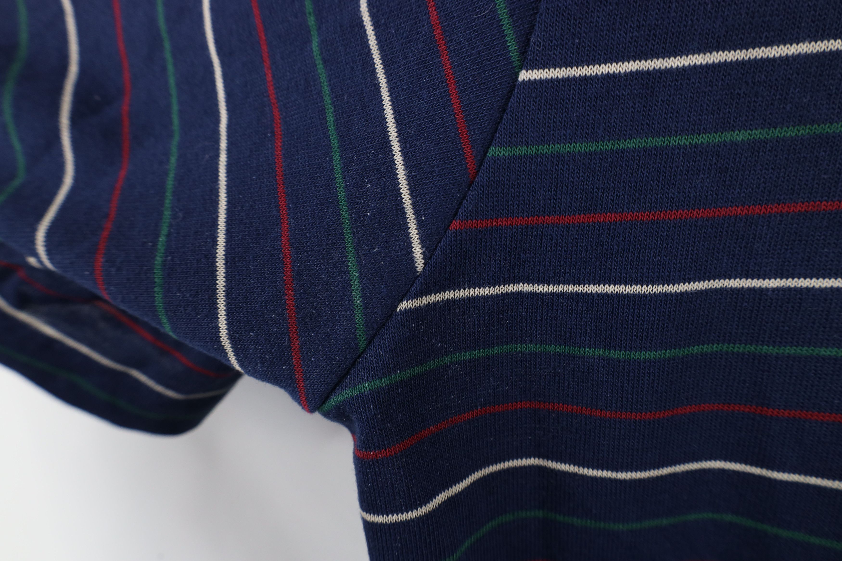 Vintage Vintage 90s Streetwear Pinstriped Knit Polo Shirt USA Size US XXL / EU 58 / 5 - 7 Thumbnail