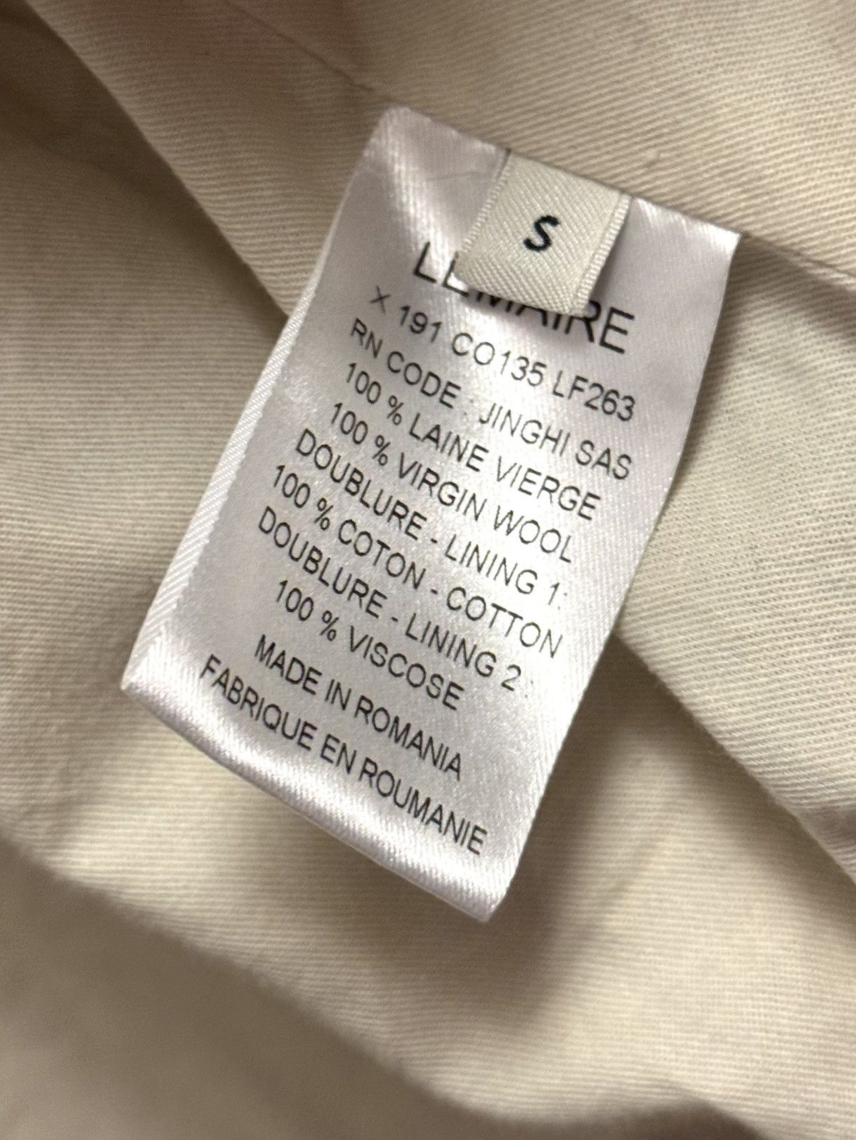 Lemaire lemaire beige belted wool coat S Size US S / EU 44-46 / 1 - 3 Thumbnail