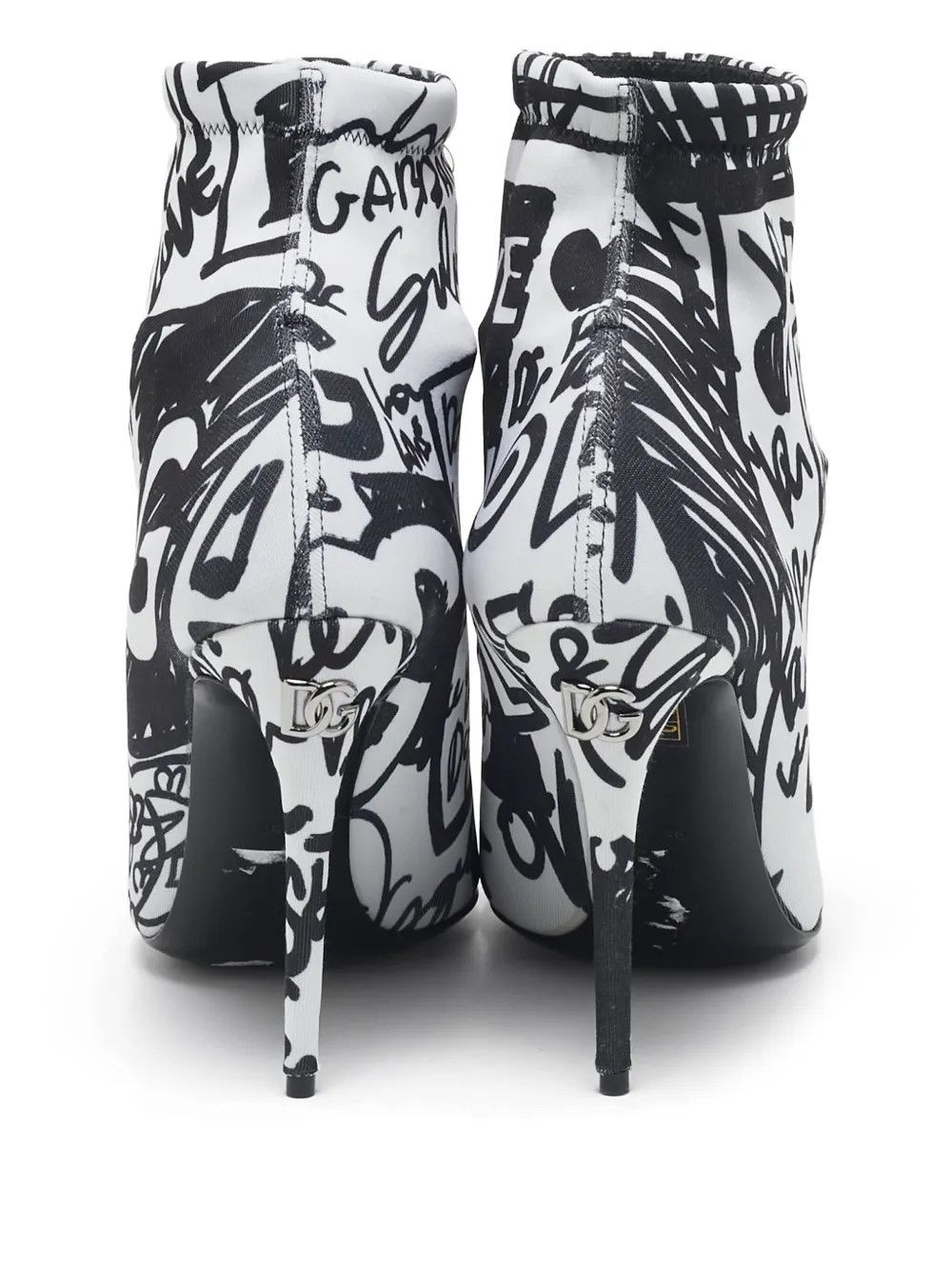 Dolce & Gabbana o1y0825 Spike Heel Ankle Boots in White/Black Size US 10 / IT 40 - 3 Thumbnail