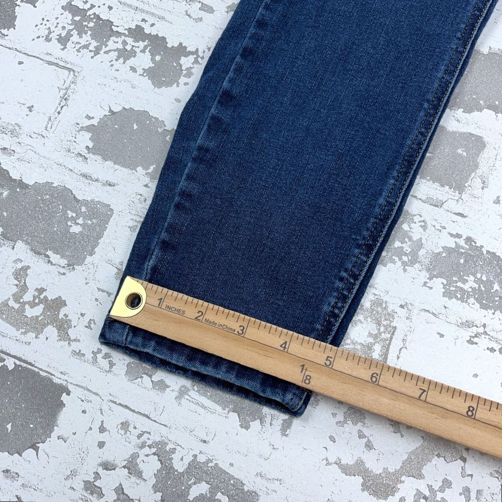 Vintage Judy Blue Jeans Women 15 32 Skinny Fit Dark Wash Faded Distressed-Free Stretch Button Fly Denim Pants Jeans Blue 5-Pocket Style Regular Waist Womens Size 36" / US 14 / IT 50 - 6 Thumbnail