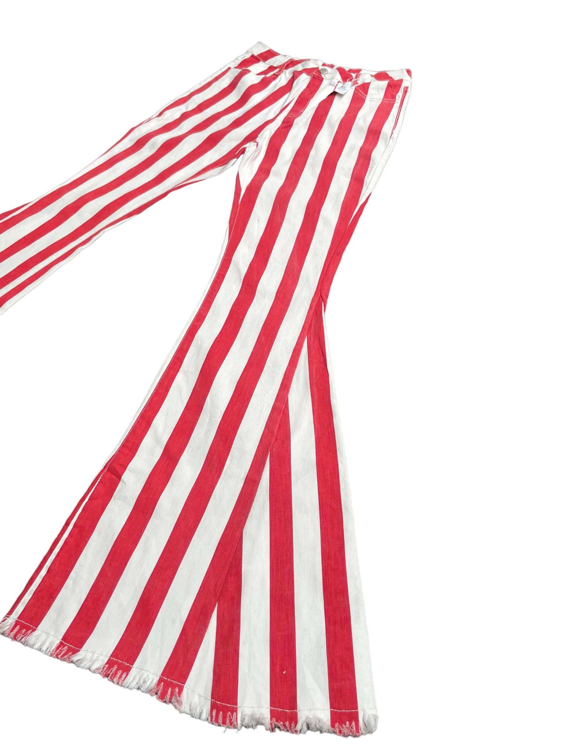 Other Wisteria Lane Los Angeles Wide Leg Stripes Denim Size 30" / US 8 / IT 44 - 2 Thumbnail