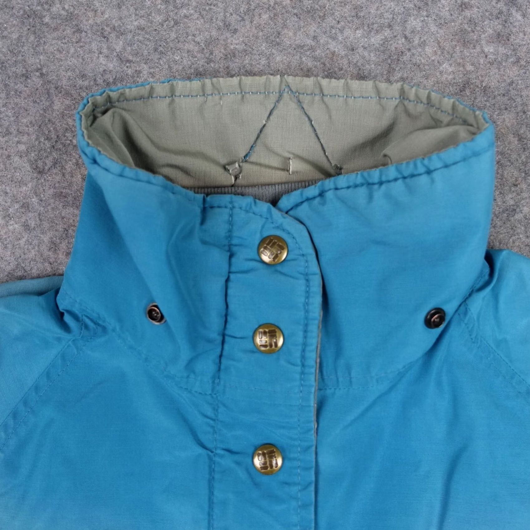 Vintage VINTAGE Columbia Jacket Womens Small Blue Full Zip Rain Coat 1970s Safari Hiking Size S / US 4 / IT 40 - 2 Thumbnail
