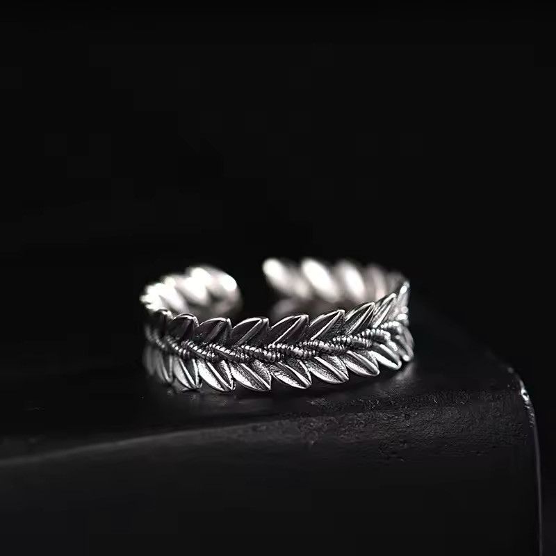 Other Wheat Leave Pattern Finger Ring Resizeable Size ONE SIZE - 2 Thumbnail