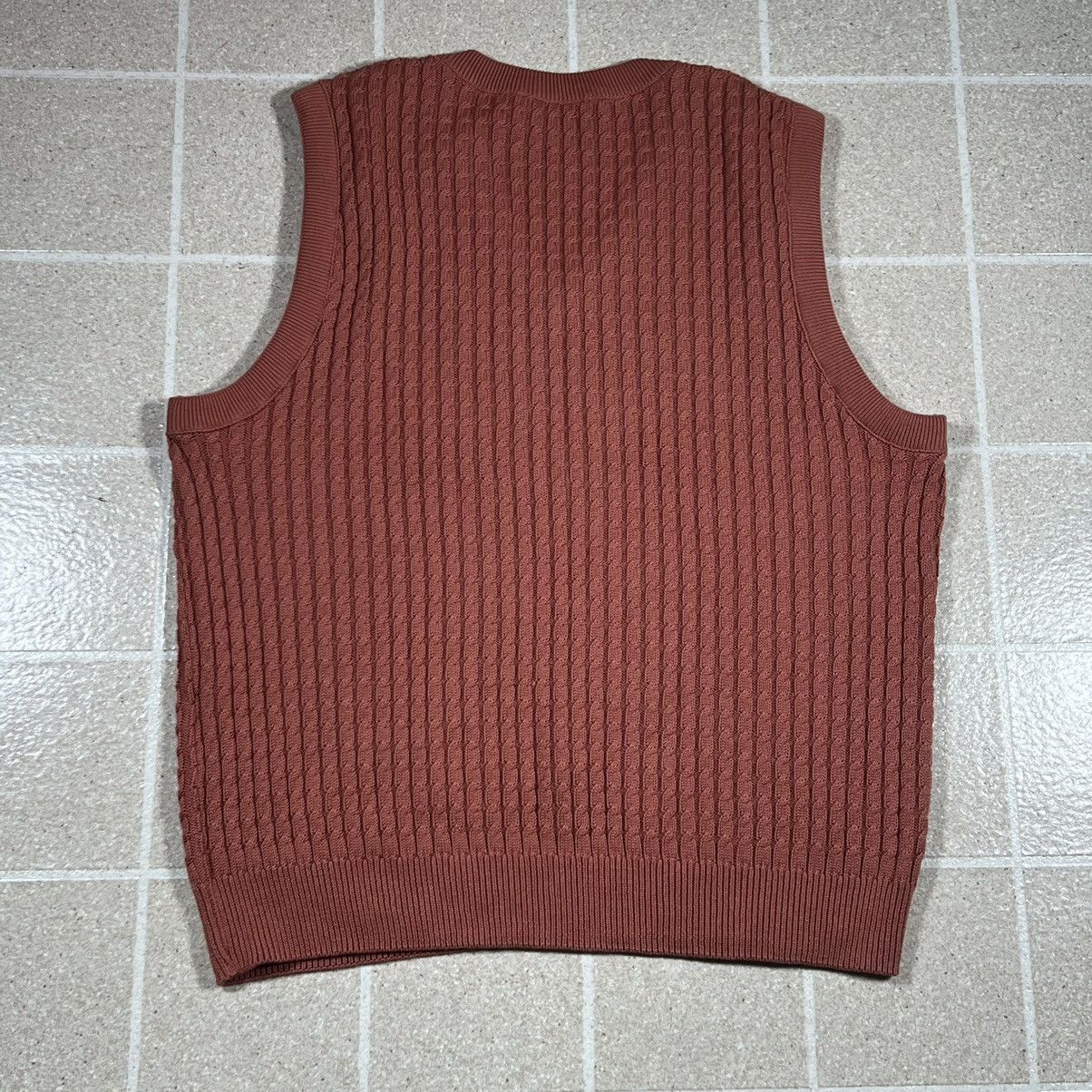 Vintage Vintage Haley Cable Knit Sweater Vest Salmon Pink Orange Size US L / EU 52-54 / 3 - 2 Thumbnail