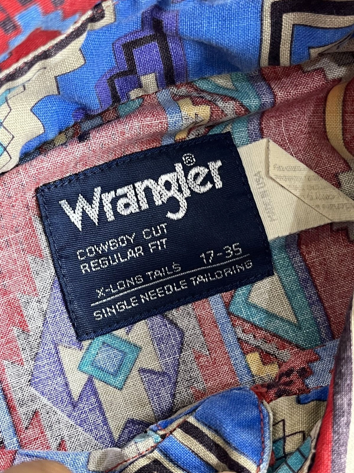 Wrangler Vintage 90s Wrangler Aztec Tribal Western Button Shirt Size US XL / EU 56 / 4 - 7 Thumbnail
