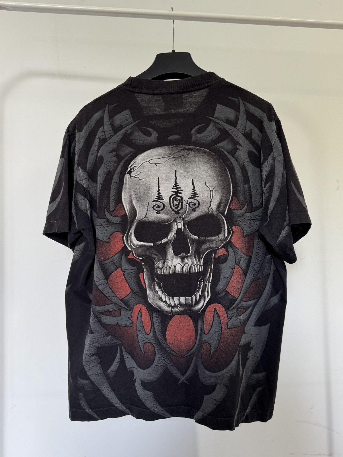 Band Tees Vintage Tribal Skull Skeleton Overprinted T Shirt Size US L / EU 52-54 / 3 - 2 Thumbnail