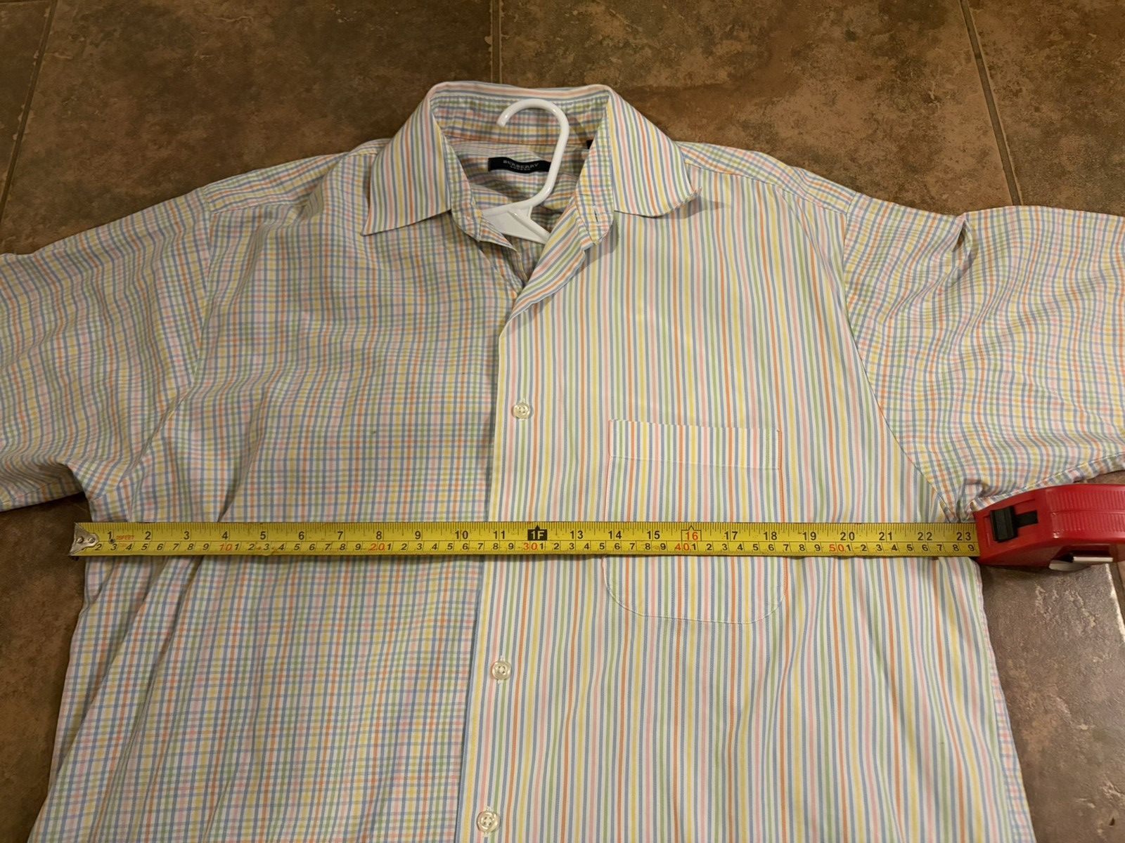 Burberry Burberry London Men’s white multicolor short sleeve shirt. Size US M / EU 48-50 / 2 - 3 Thumbnail