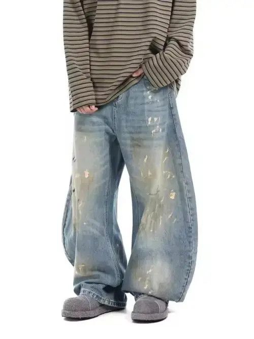 Jean Kimaya x Kouno Washed baggy ripped jeans Size US 27 - 6 Thumbnail