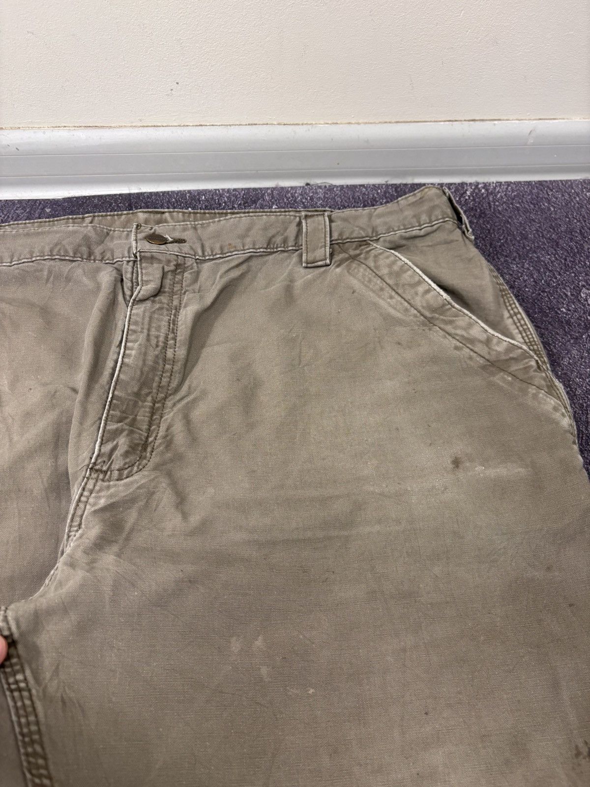 Carhartt Vintage Carhartt Original Dungaree Fit Khaki Baggy Pants Size US 42 / EU 58 - 13 Thumbnail