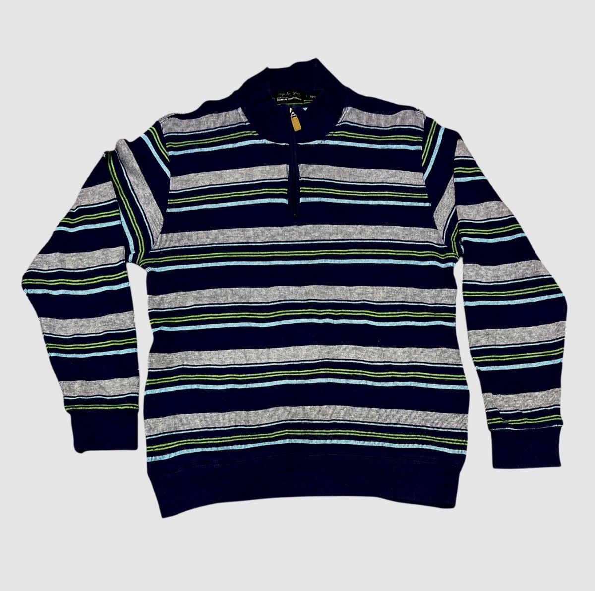 Japanese Brand × Kansai Yamamoto × Vintage Kansai Yamamoto Half Zipper Long Sleeve Shirt Size US L / EU 52-54 / 3 - 1 Thumbnail