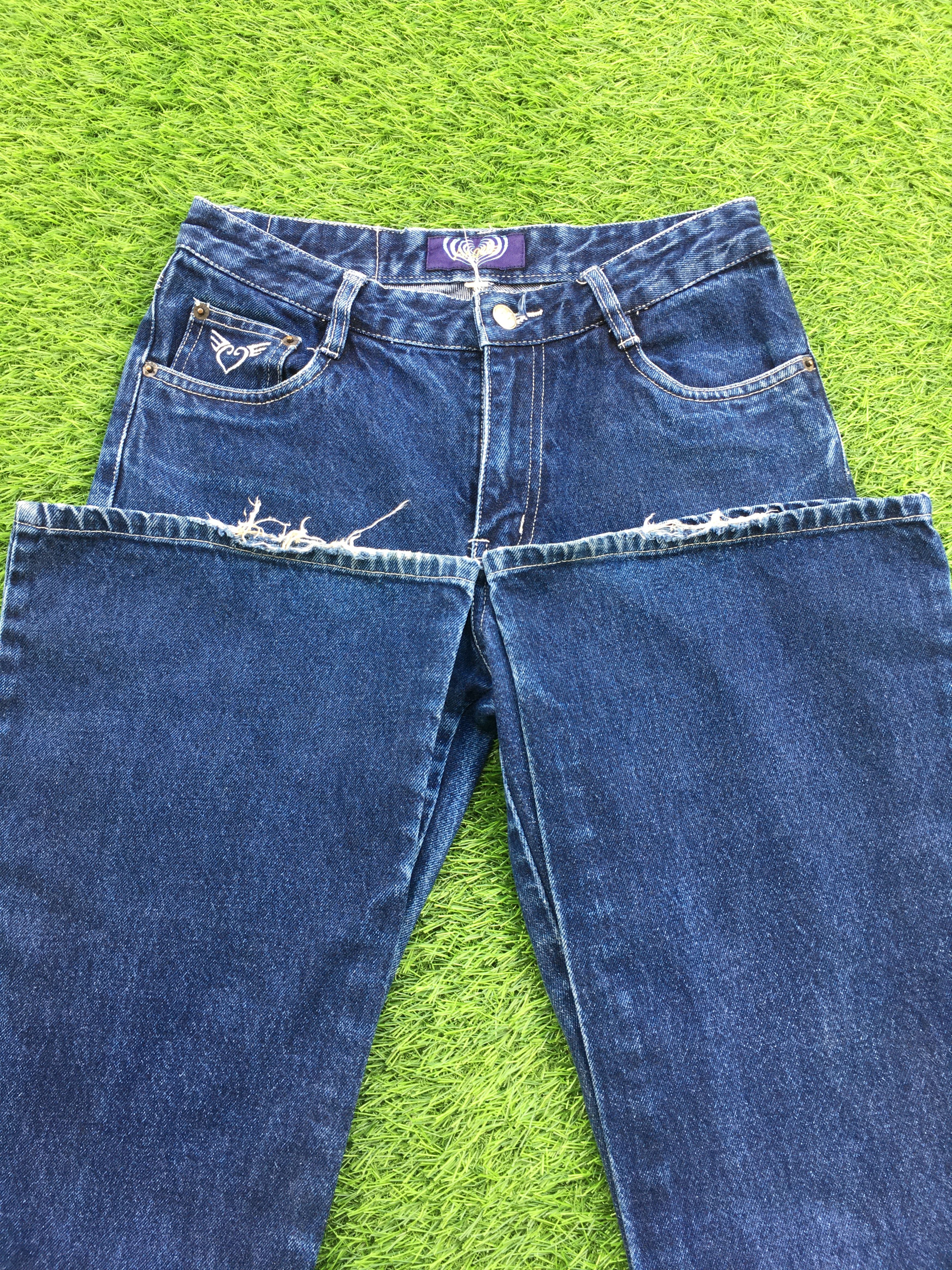Designer × Jean Angels Jeanswear Low Rise Flare Jeans D-944 Size 25" / US 0 / IT 36 - 6 Thumbnail