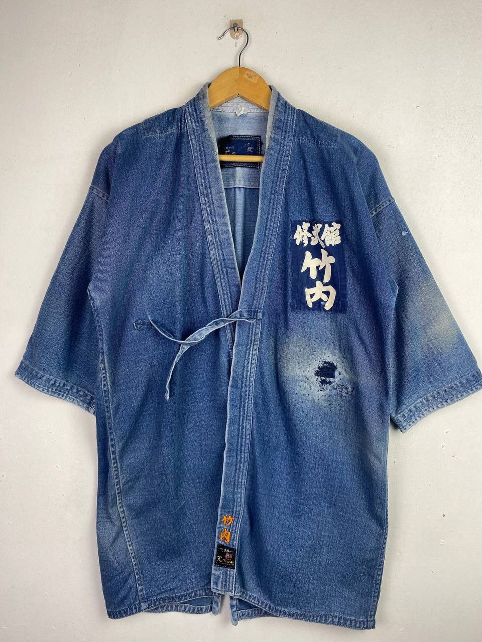 Japanese Brand japanese denim kimono distressed rework nice design Size US XL / EU 56 / 4 - 1 Thumbnail