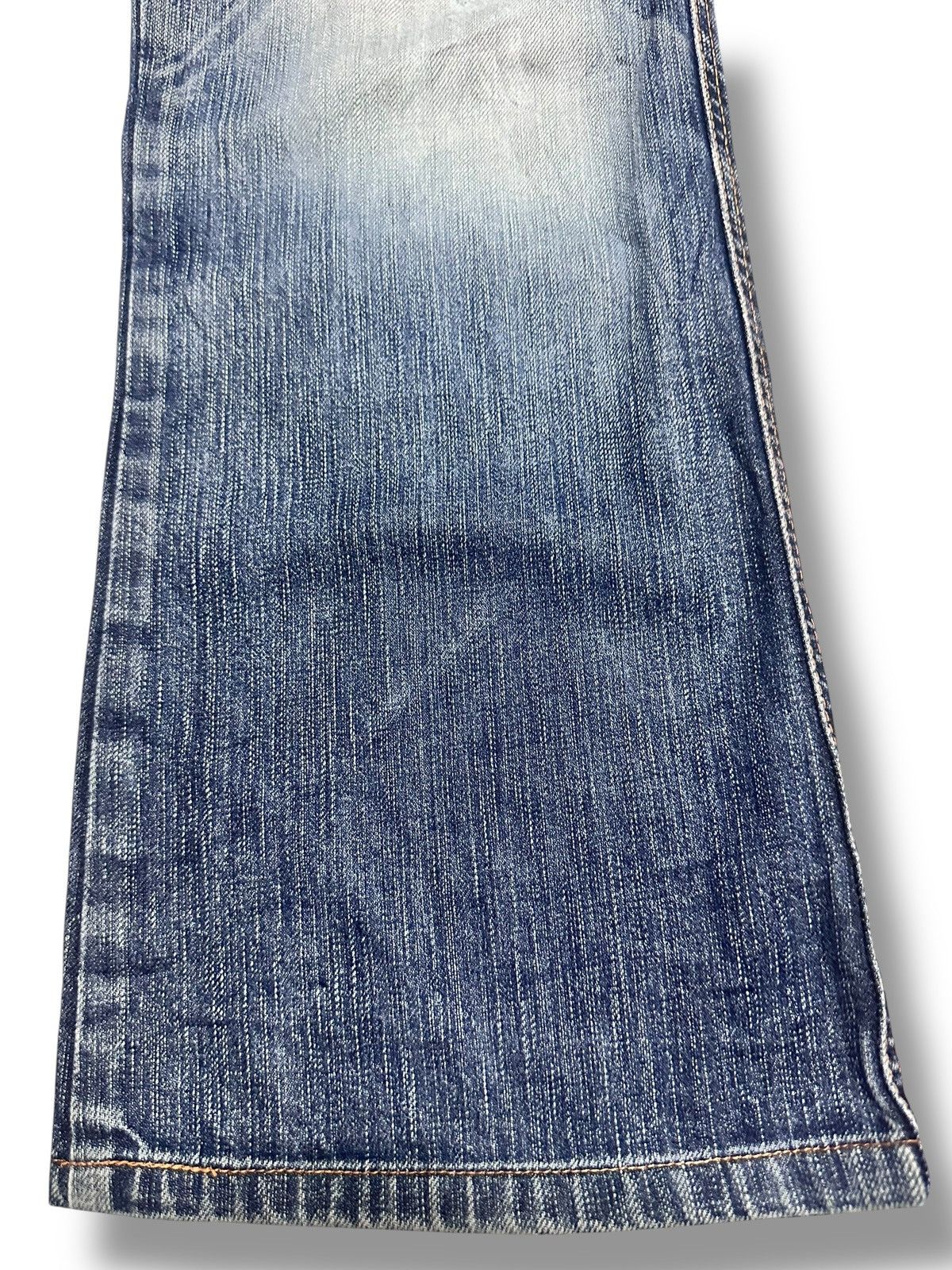 Edwin Vintage Edwin Bluetrip Leather Tag Wideleg Style Faded Wash Size US 33 - 11 Thumbnail