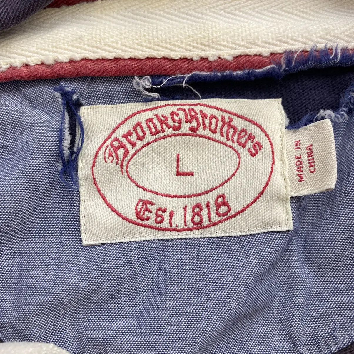 Brooks Brothers Vintage BROOK BROTHERS Striped Rugby Polo Tee Shirt Size US L / EU 52-54 / 3 - 4 Thumbnail