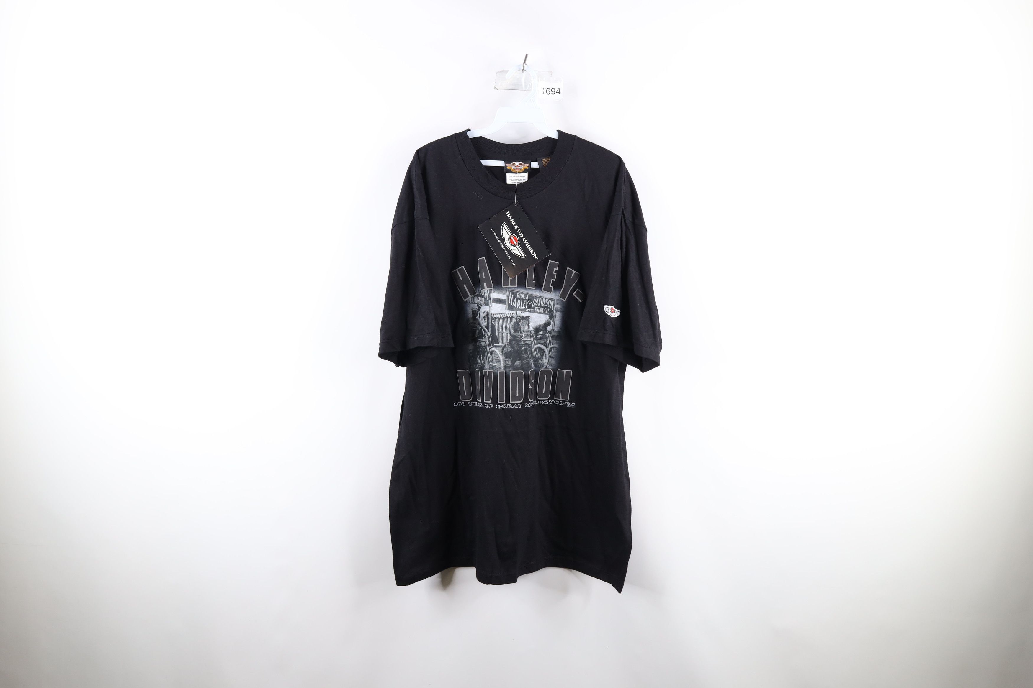 Harley Davidson NOS Y2K 2001 Harley Davidson 100 Year Anniversary T-Shirt Size US XL / EU 56 / 4 - 1 Thumbnail