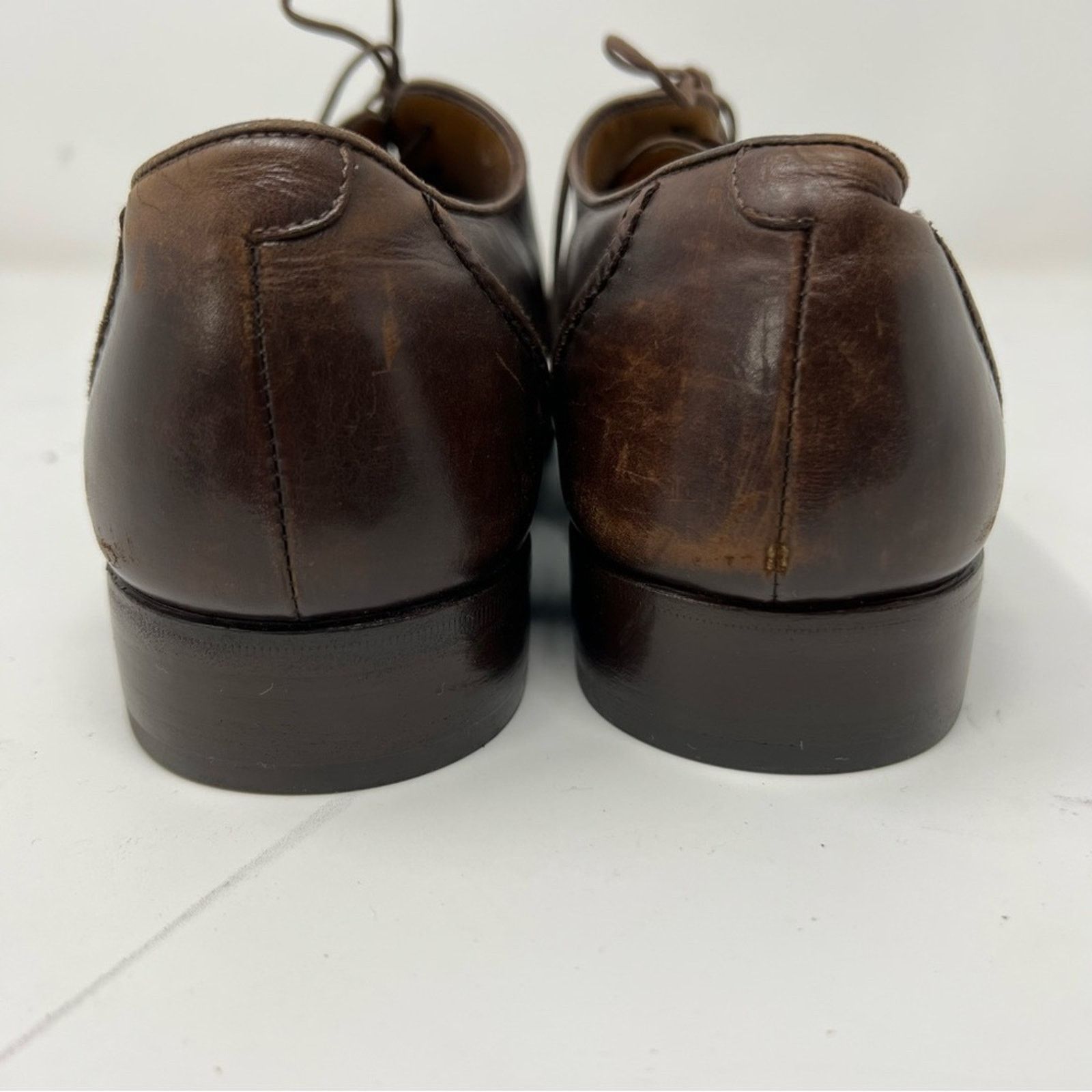 Bally Bally men’s brown leather square toe box Oxford shoes sz 7.5 Size US 7.5 / EU 40-41 - 5 Thumbnail