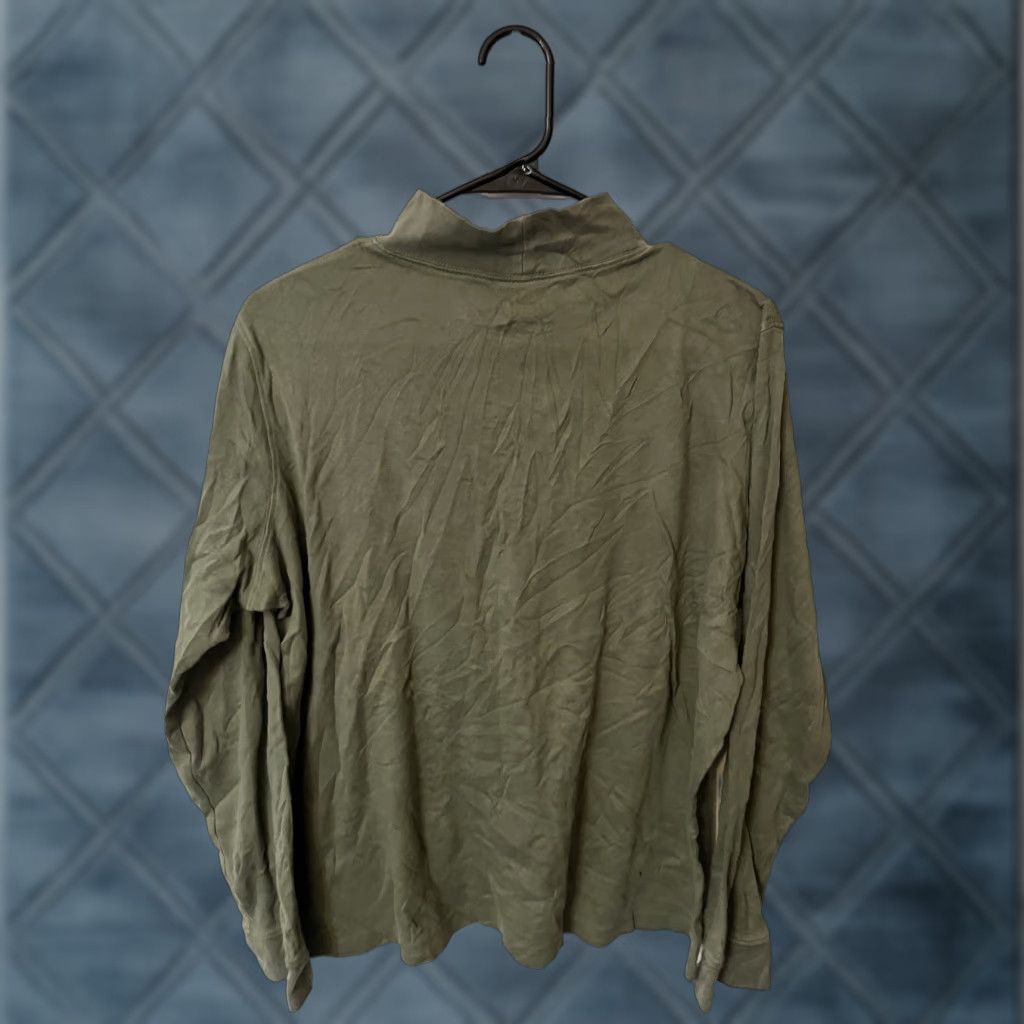 Vintage L.L. Bean Shirt Mens XL Green Interlock Mock Neck Turtleneck Pullover Size US XL / EU 56 / 4 - 1 Thumbnail