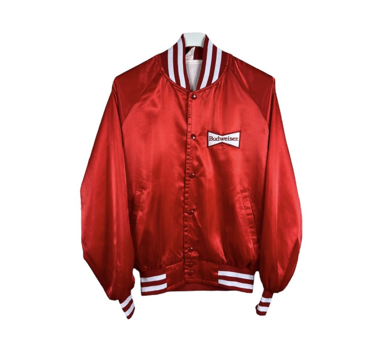 Vintage Vintage Budweiser official product satin beer bomber jacket Size US L / EU 52-54 / 3 - 1 Thumbnail