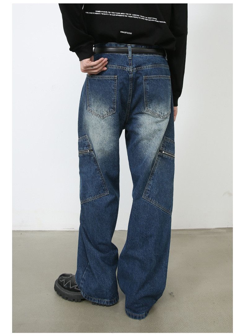 Japanese Brand American loose straight wide-leg pocket cargo jeans Size US 32 / EU 48 - 6 Thumbnail