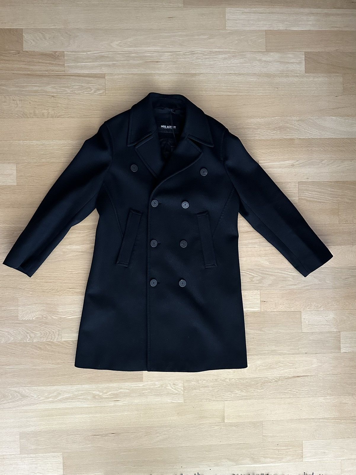 Neil Barrett Minimalist Double-Breasted Coat Black Medium Size US M / EU 48-50 / 2 - 3 Thumbnail