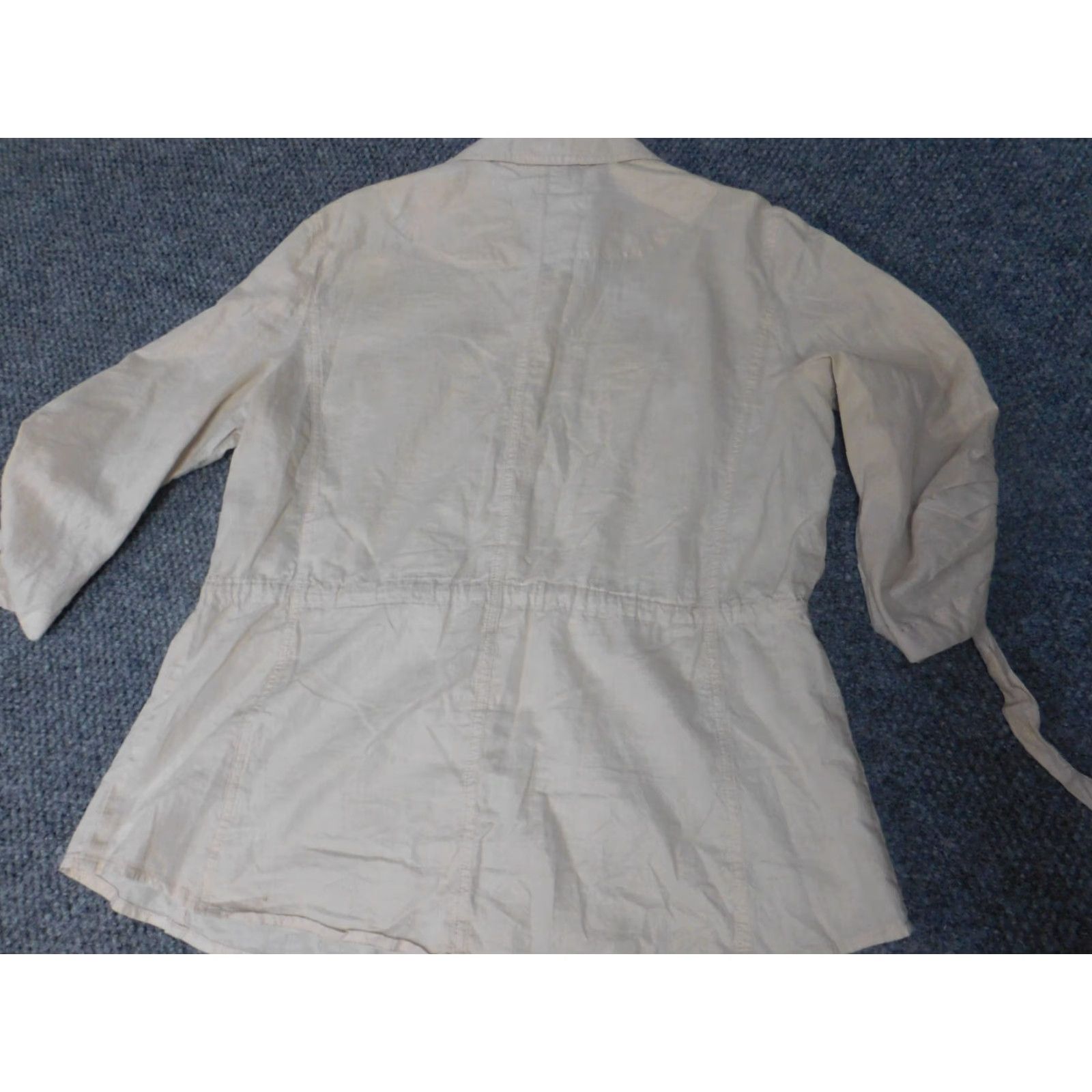 Vintage Chicos Shirt Beige Womens Casual Button-Up Top Jacket 2 Regular Size Classic Button-Up Down Cotton Breathable Long Sleeve Collared 2 Size XS / US 0-2 / IT 36-38 - 7 Thumbnail