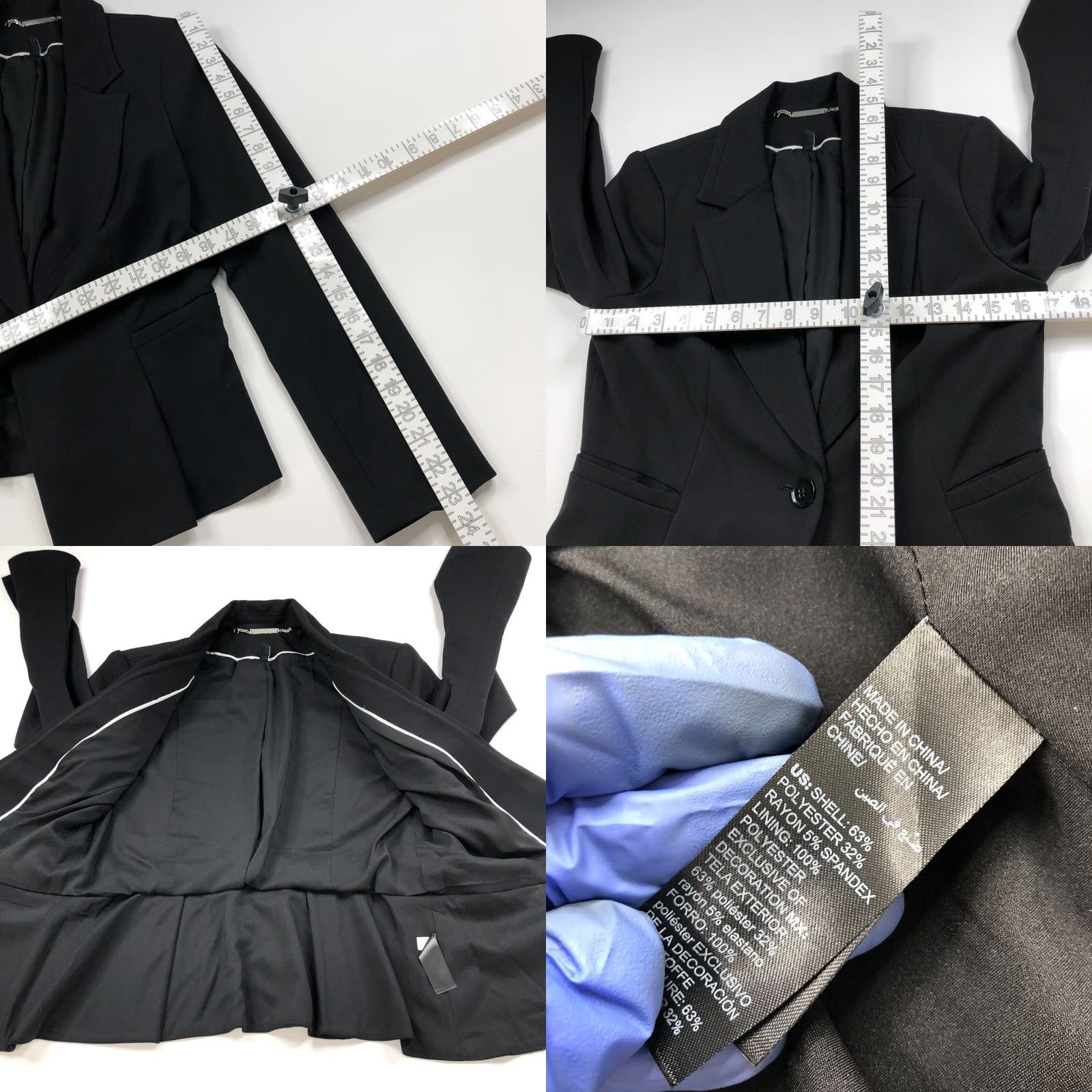 White House Black Market White House Black Market Blazer Jacket Black MINT 10P Petite Knit Polyester Button Blazer Women Blazer Coat Mid-Length Long Sleeve Size L / US 10 / IT 46 - 8 Thumbnail