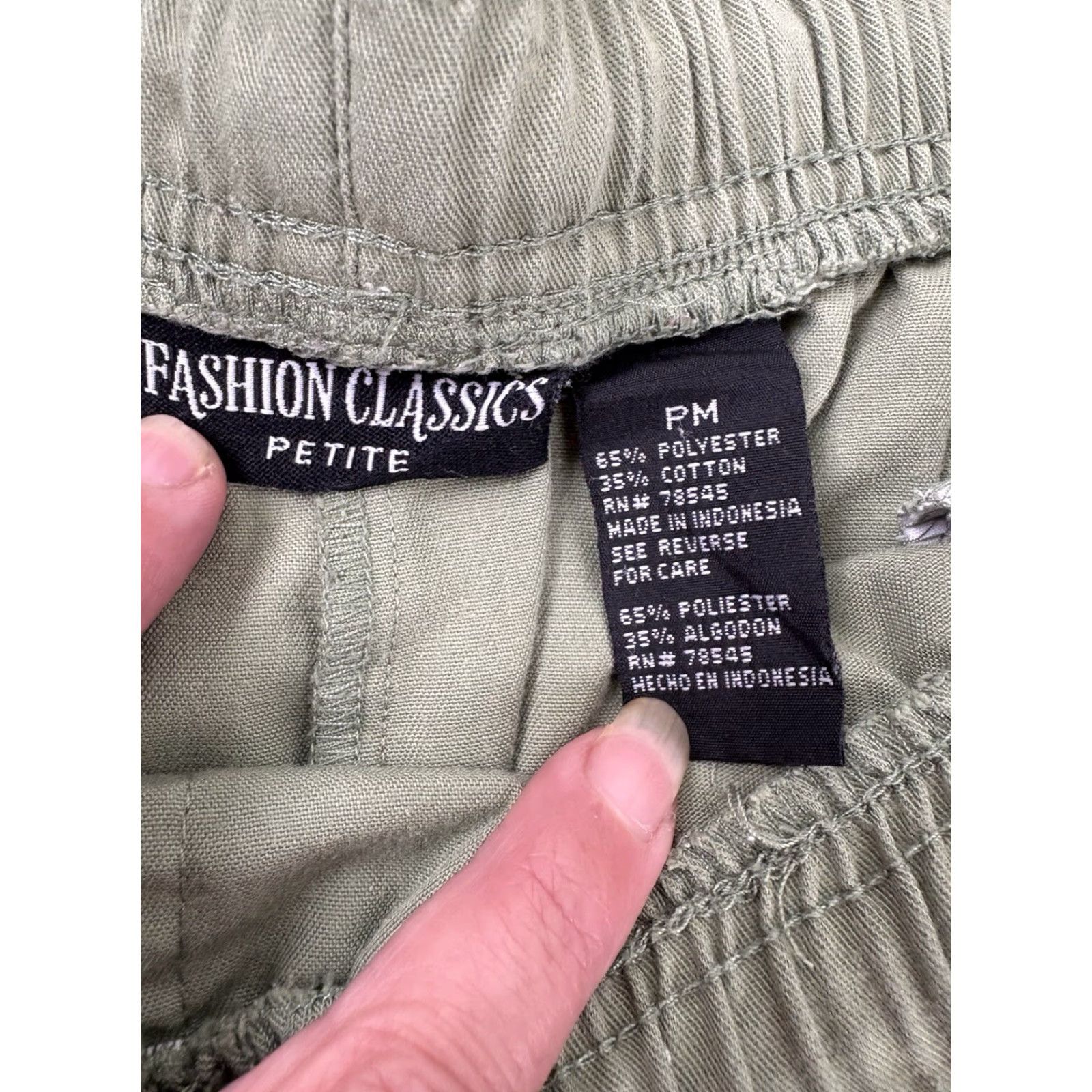 Vintage Fashion Classics Petite Sage Pull On Wide Leg Capri Pants Womens Size PM Size 32" / US 10 / IT 46 - 7 Thumbnail