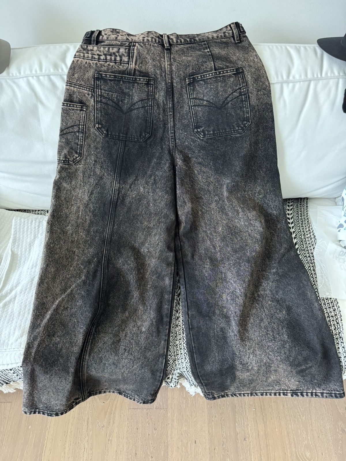 Feng Chen Wang gradient wrap wide leg denim Size US 34 / EU 50 - 4 Thumbnail