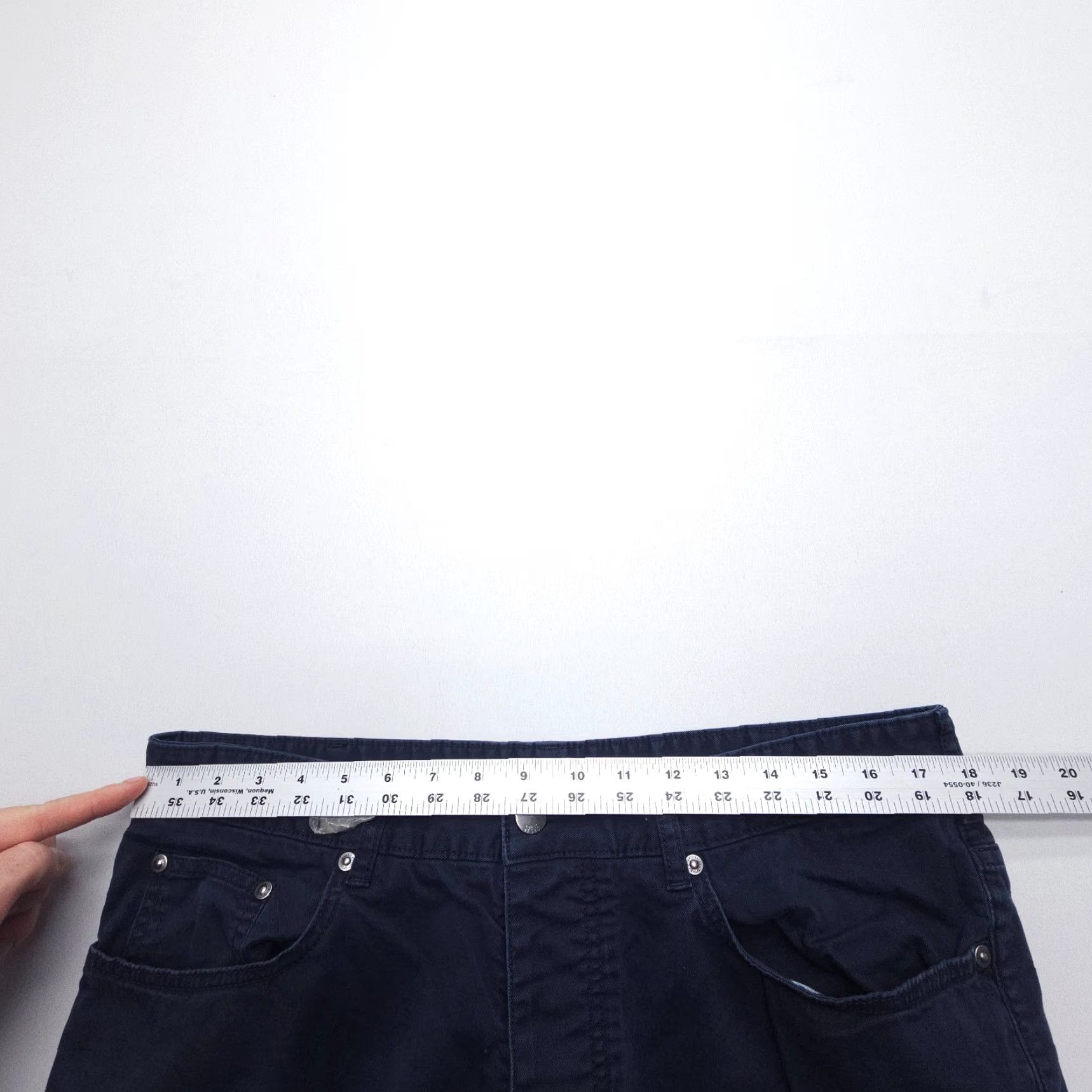 Vintage VINTAGE Spoke Pants Chino Men 36 Dark Blue Straight 31 Inch Inseam Button Fly Casual Business Size US 36 / EU 52 - 6 Thumbnail
