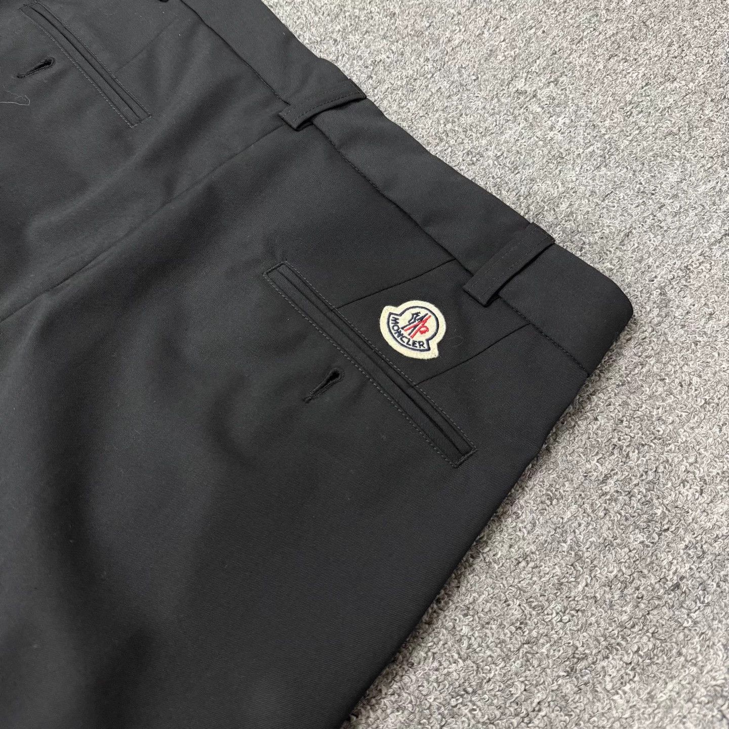 Moncler Moncler black logo wool casual trousers 48 Size US 32 / EU 48 - 3 Thumbnail