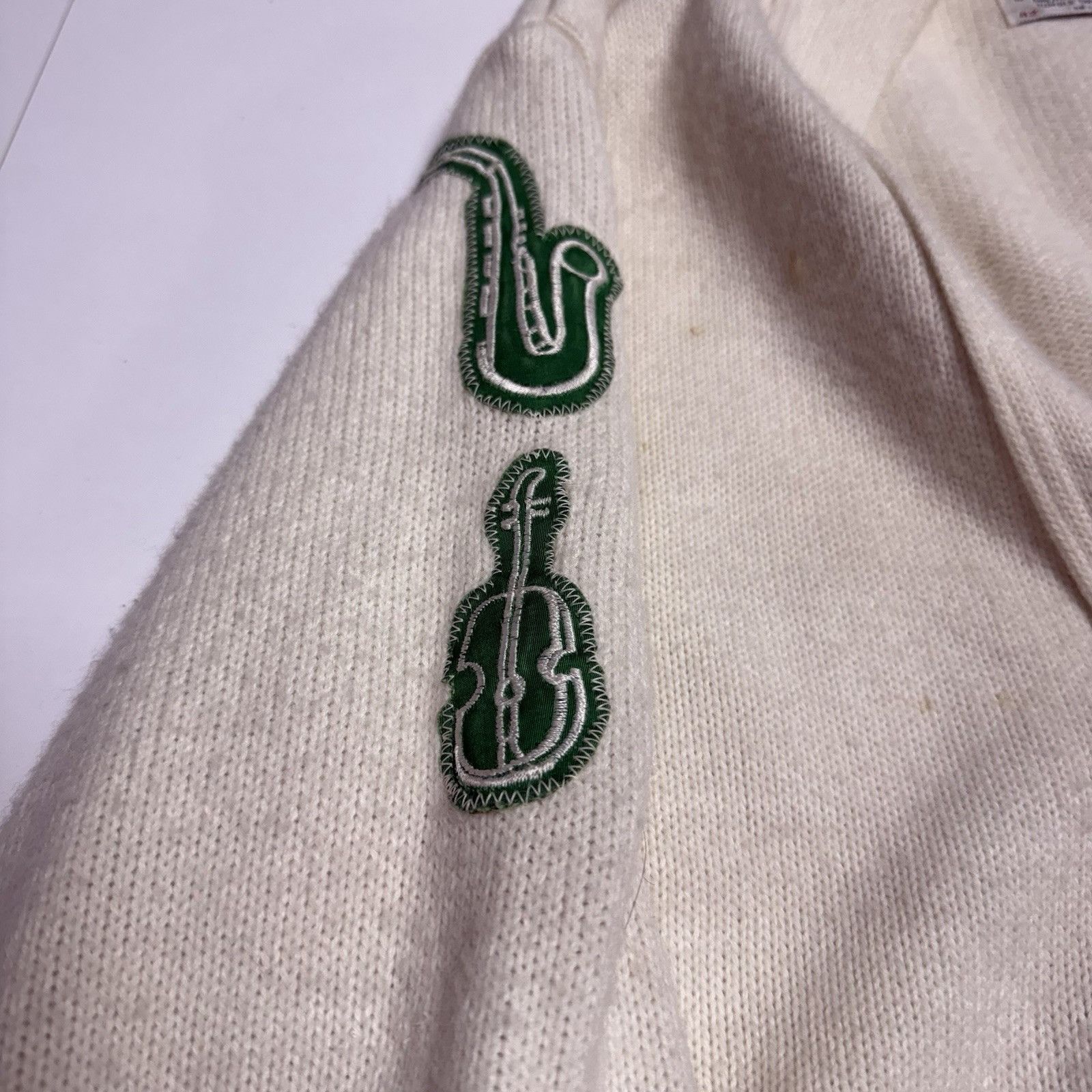 Vintage Vintage 70’s Heavy Knit Varsity Cardigan Sweater Size 44 Wom Size L / US 10 / IT 46 - 9 Thumbnail