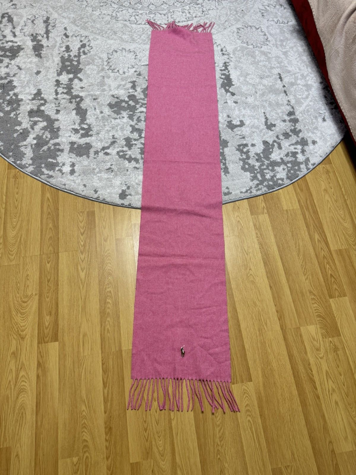 Polo Ralph Lauren Polo Ralph Lauren Pink Wool Scarf Iconic Size ONE SIZE - 9 Thumbnail