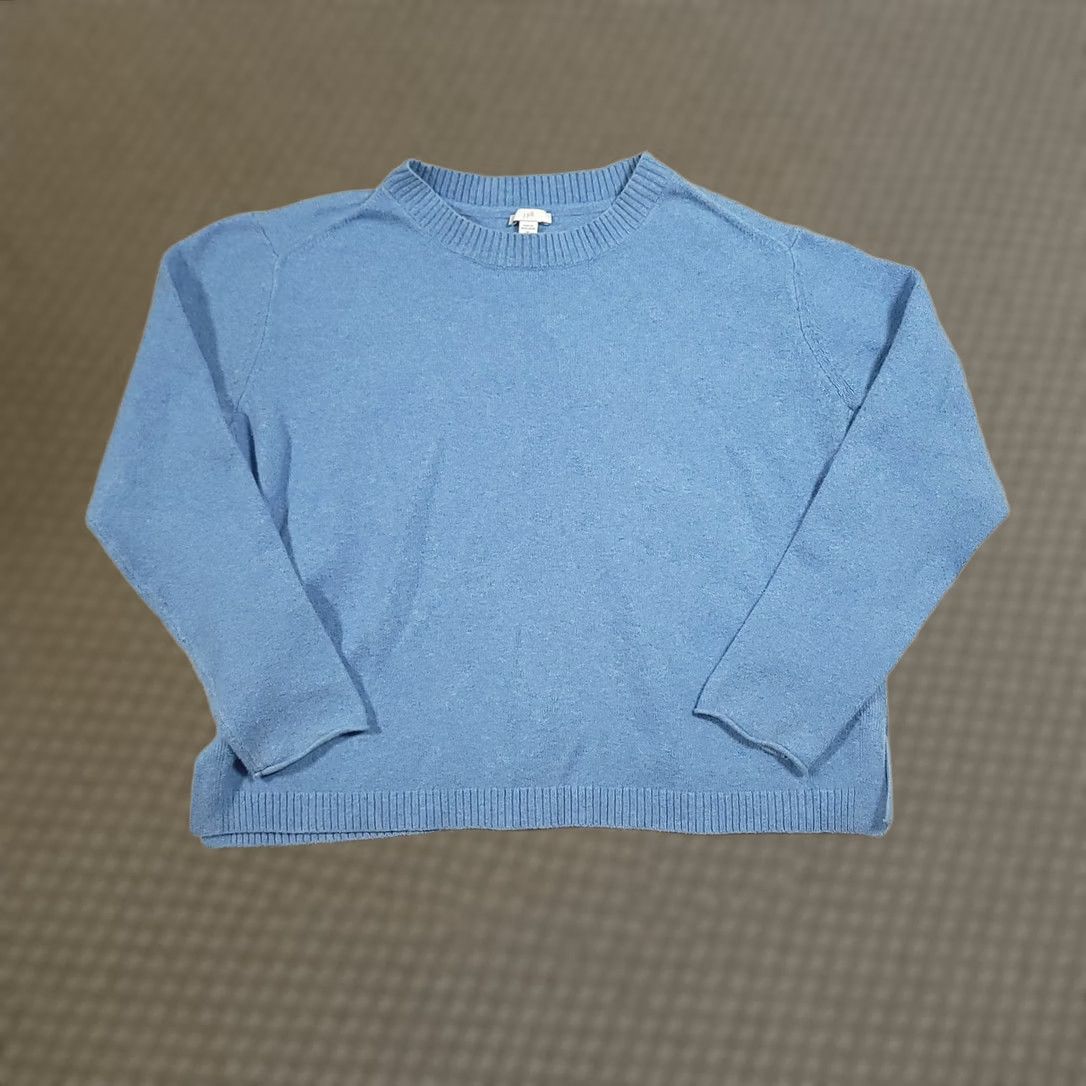 J. Jill J. Jill Sweater Women Medium Blue Crewneck Long Sleeve Knit Pullover Regular Fit Size M / US 6-8 / IT 42-44 - 1 Thumbnail