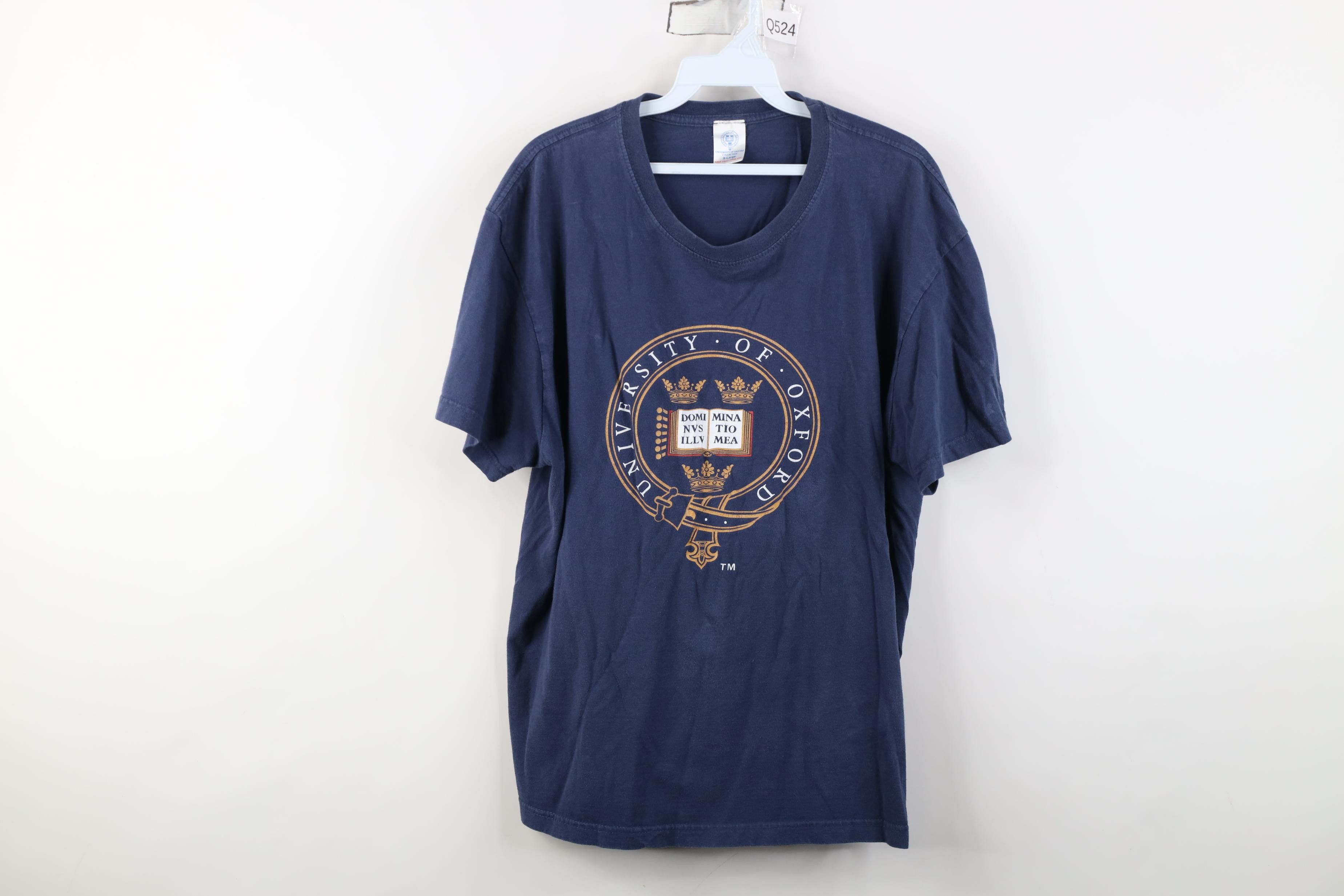 Vintage Vintage Y2K University of Oxford Short Sleeve T-Shirt Cotton Size US XL / EU 56 / 4 - 1 Thumbnail