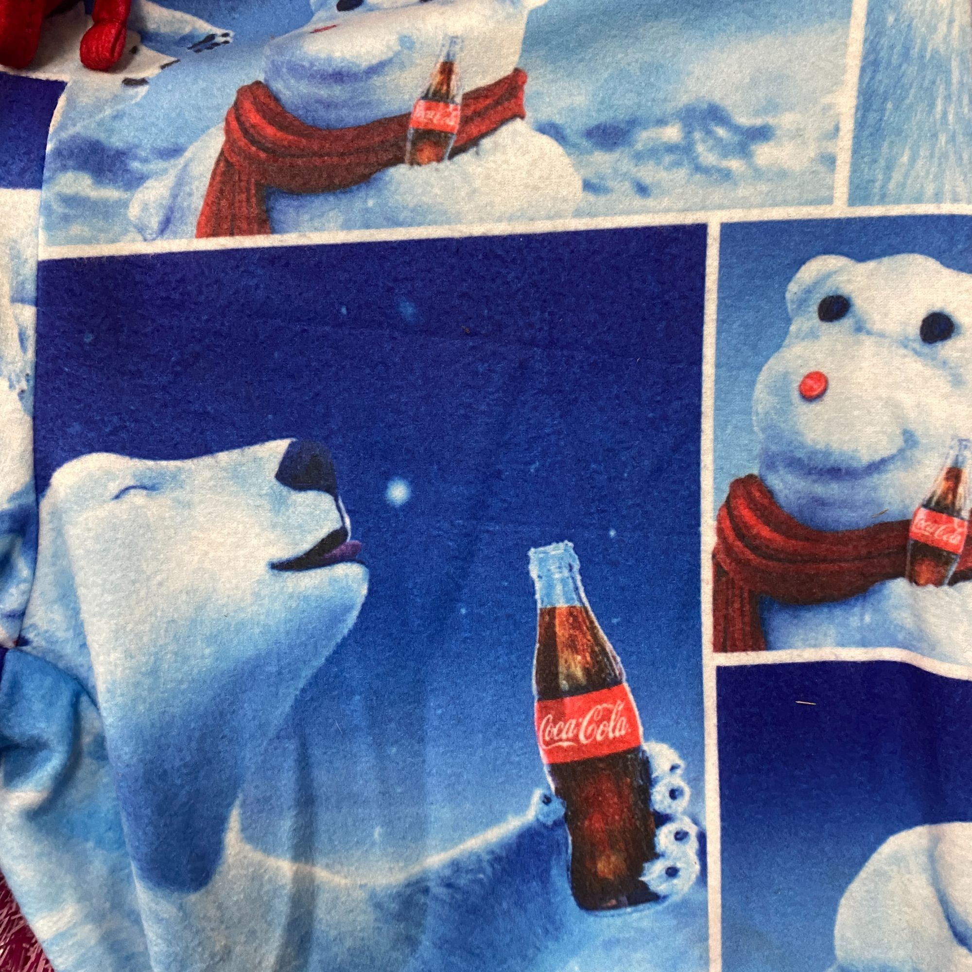 Coca Cola Coca-Cola Polar Bears Plush Fleece Lounge Pants Medium Size 34" / US 12 / IT 48 - 2 Thumbnail
