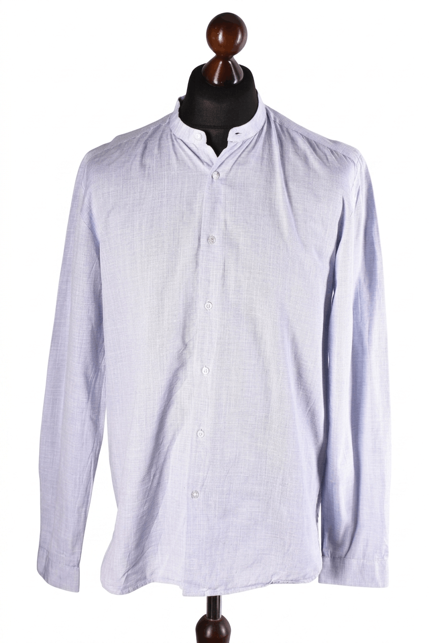 Hugo Boss Hugo Boss HUGO Men's Band Collar Egyptian Cotton Shirt Size US L / EU 52-54 / 3 - 1 Thumbnail