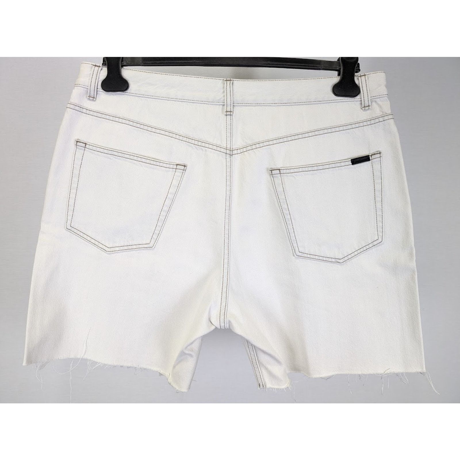 Saint Laurent Paris o1rshd1 Baggy Shorts Tigh LE in Off-White Size US 36 / EU 52 - 10 Thumbnail