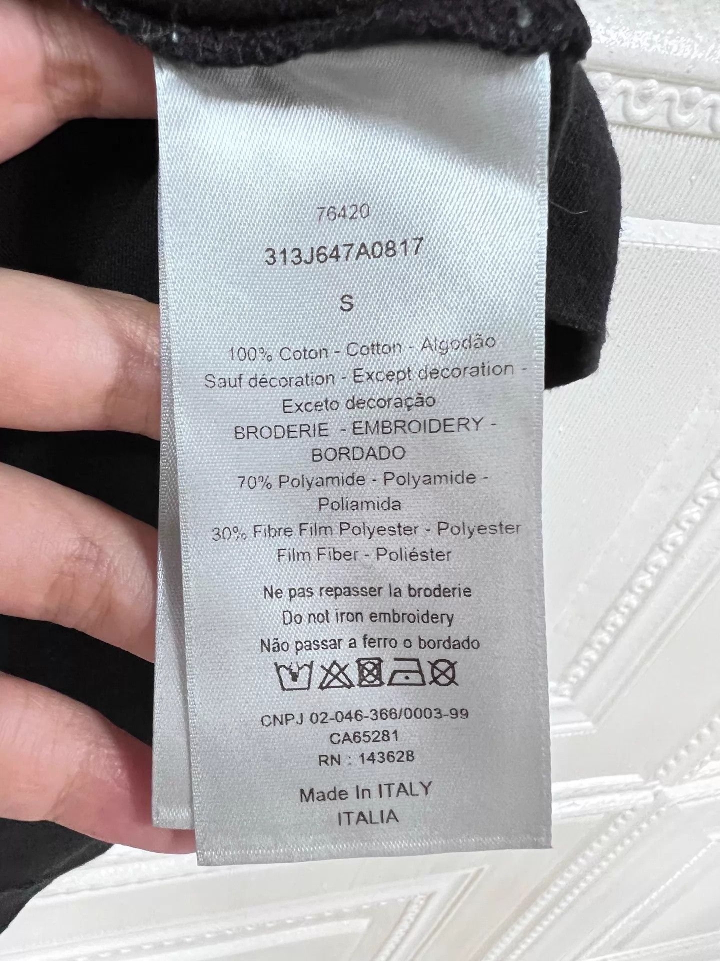 Dior Dior By Erl Silver Thread Embroidered Logo SS Tee S 99 Size US S / EU 44-46 / 1 - 5 Thumbnail