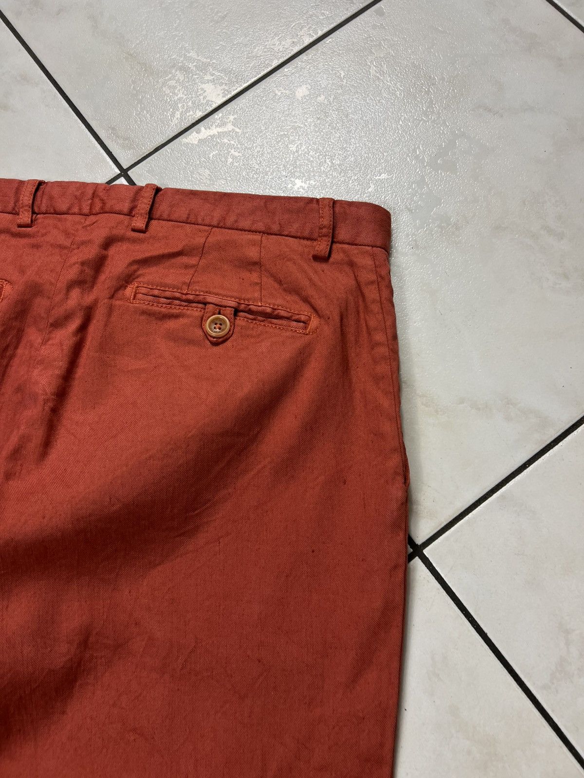 Etro Etro Milano casual linen cotton chino orange trousers Size US 34 / EU 50 - 16 Thumbnail
