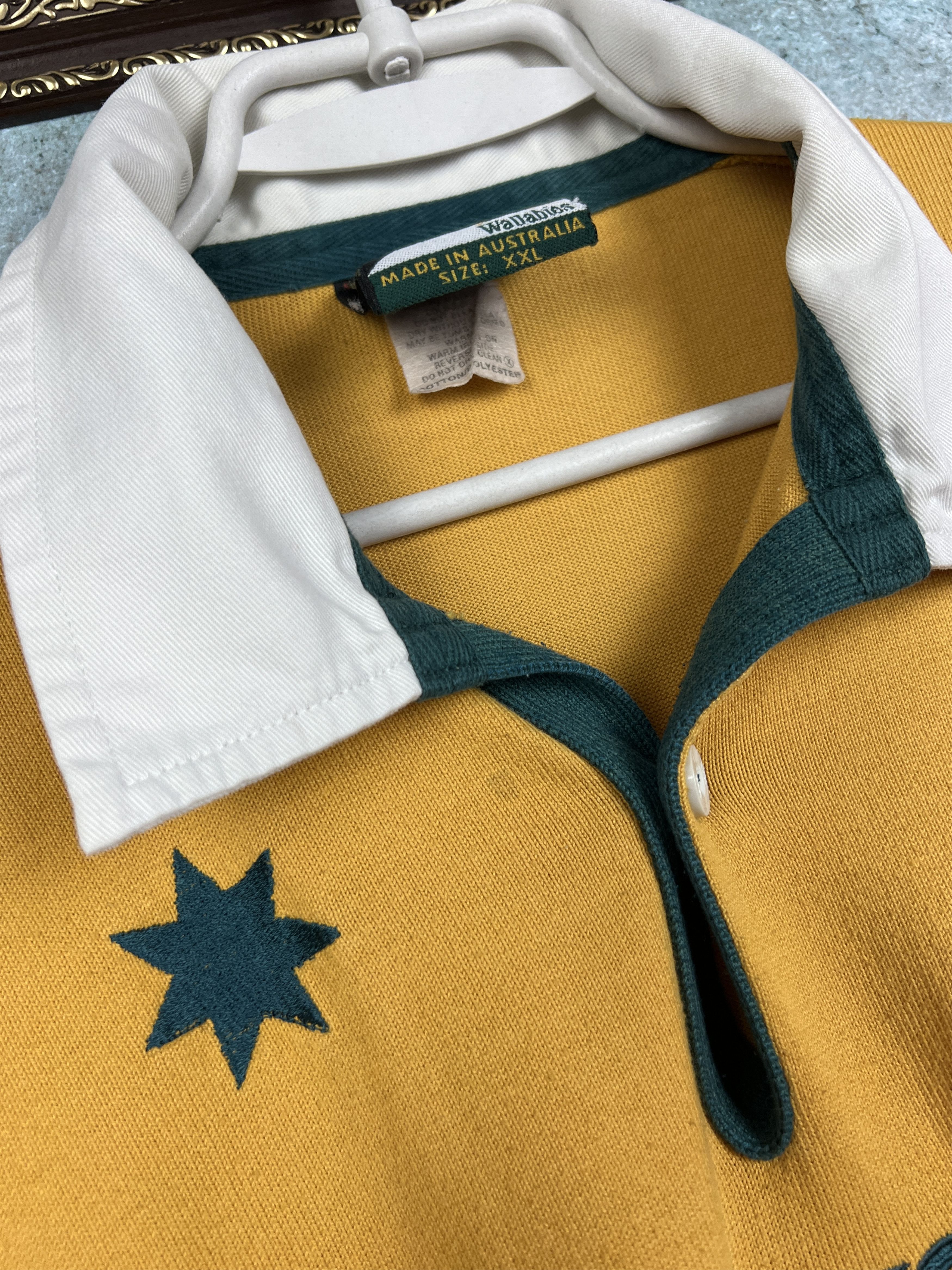 Vintage Australia Rugby Union Jersey Wallabies Shirt Long Sleeve Size US XXL / EU 58 / 5 - 7 Thumbnail