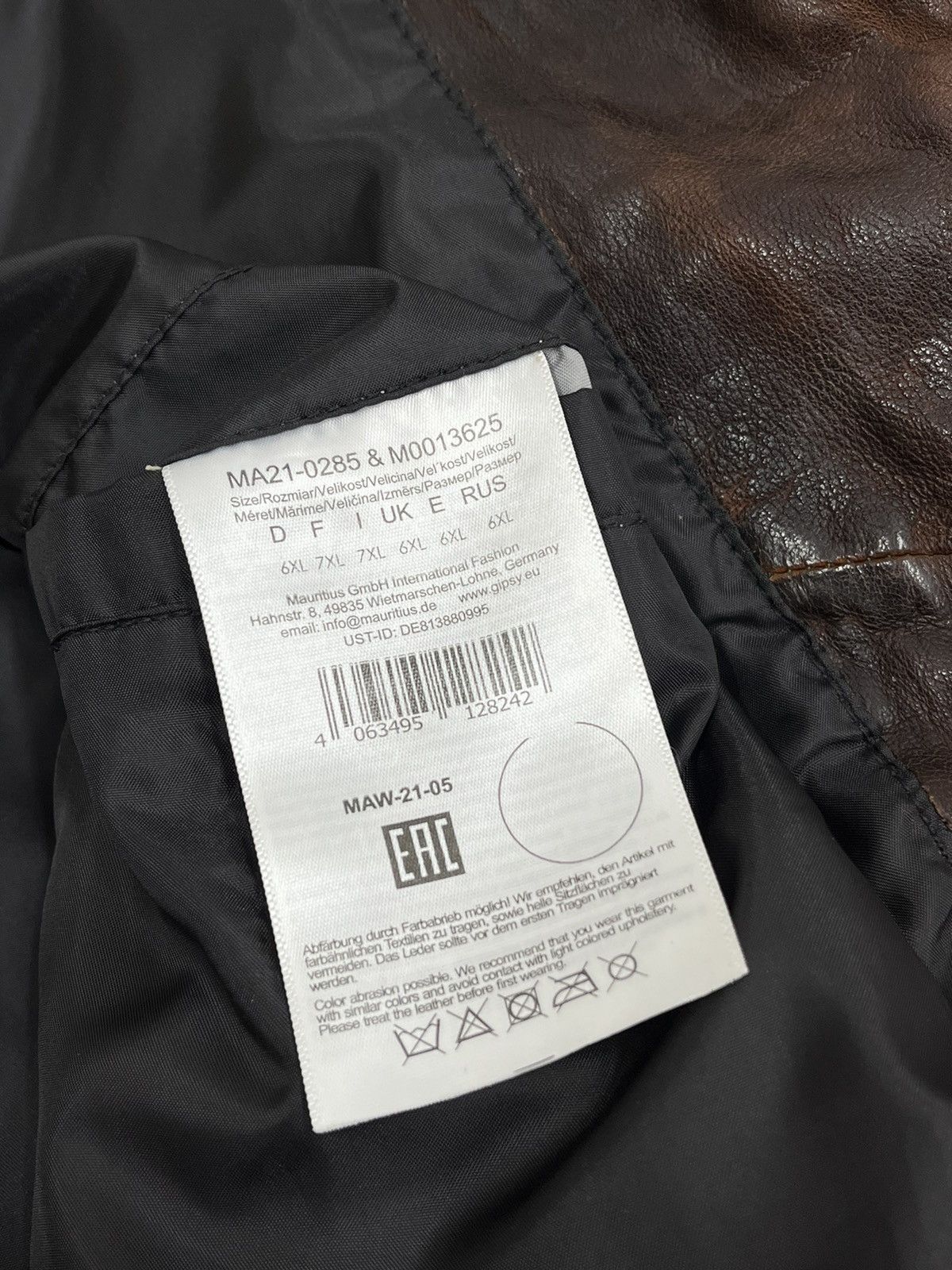 Gypsy Sheepskin Brown Leather Jacket Gipsy Distressed Size 6XL Size 4XL / US 24-26 - 15 Thumbnail